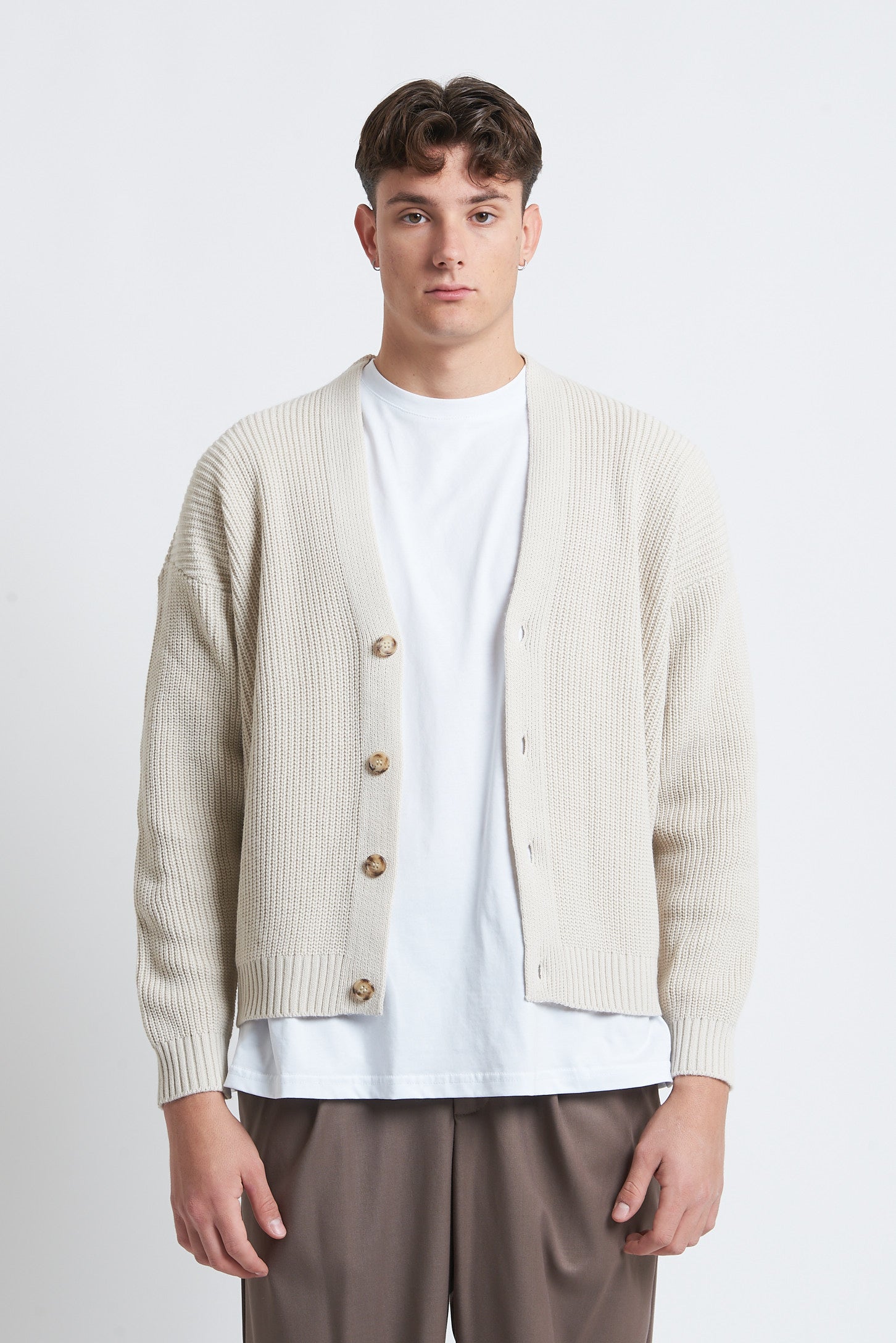 Cardigan bottoni in lana