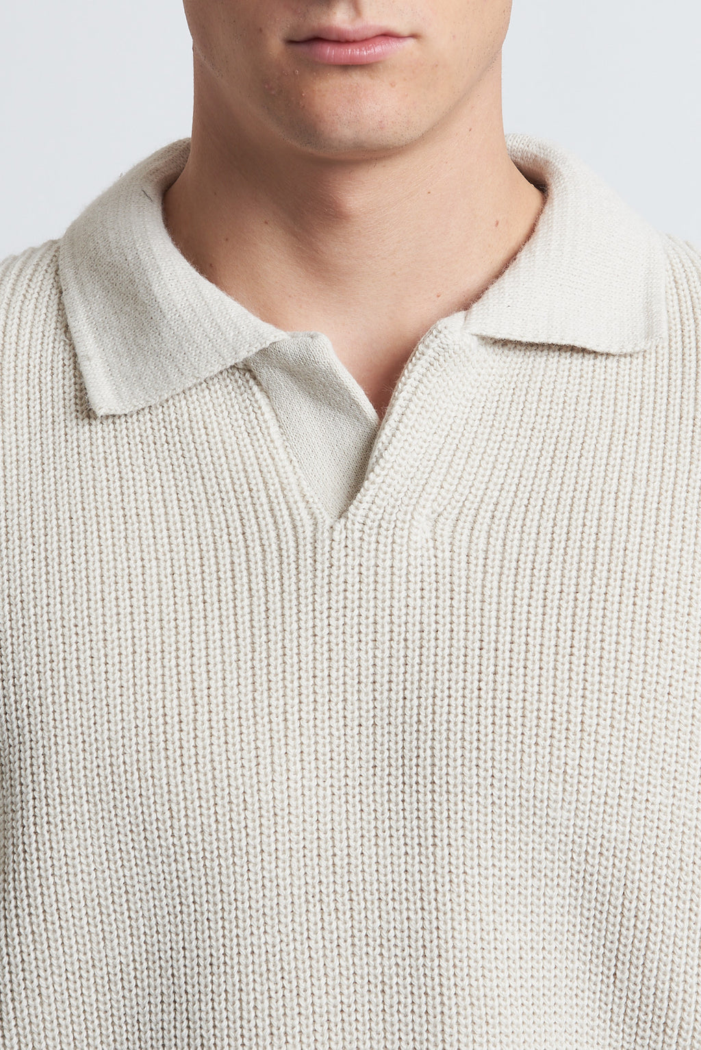 Maglione a polo in lana