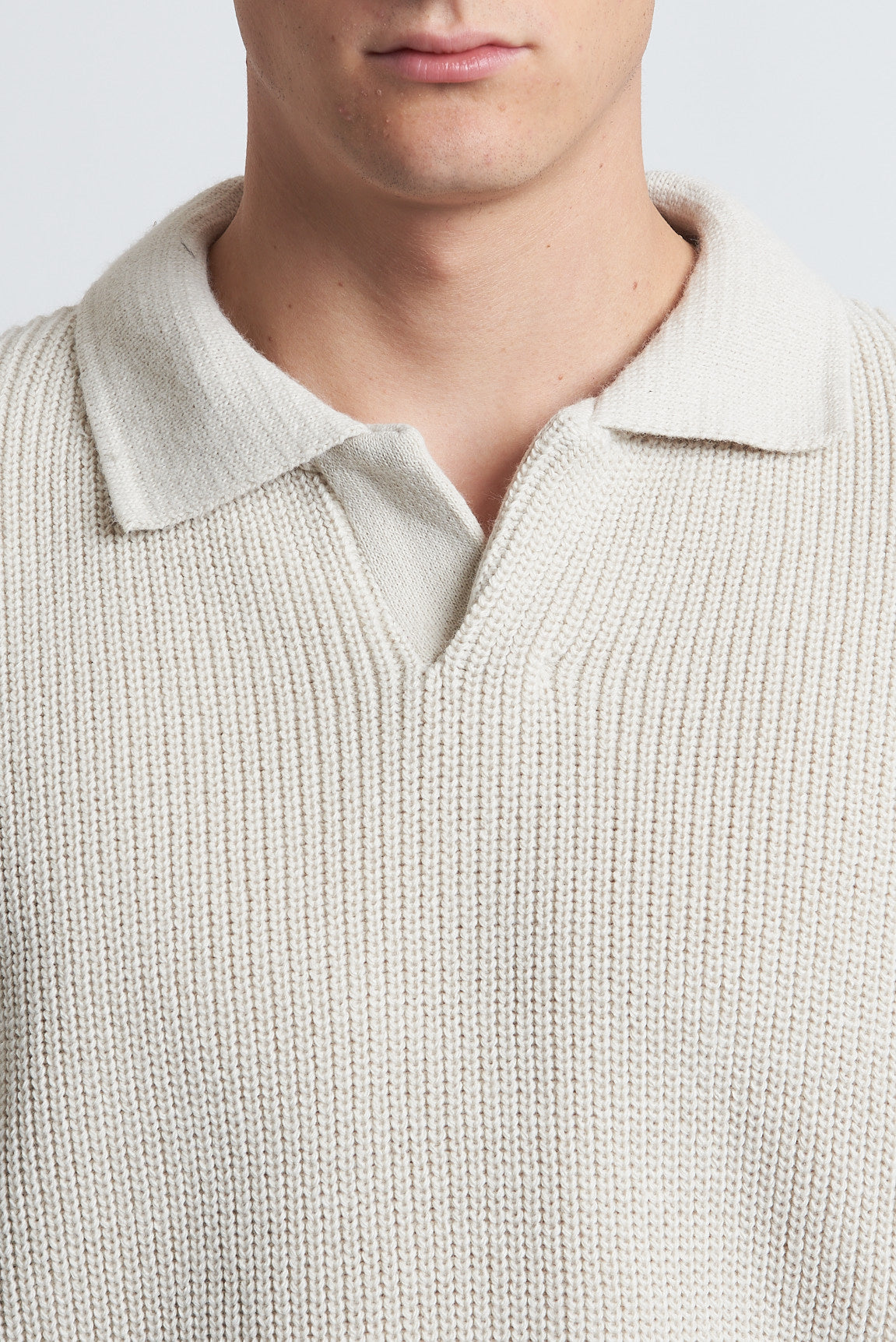 Maglione a polo in lana