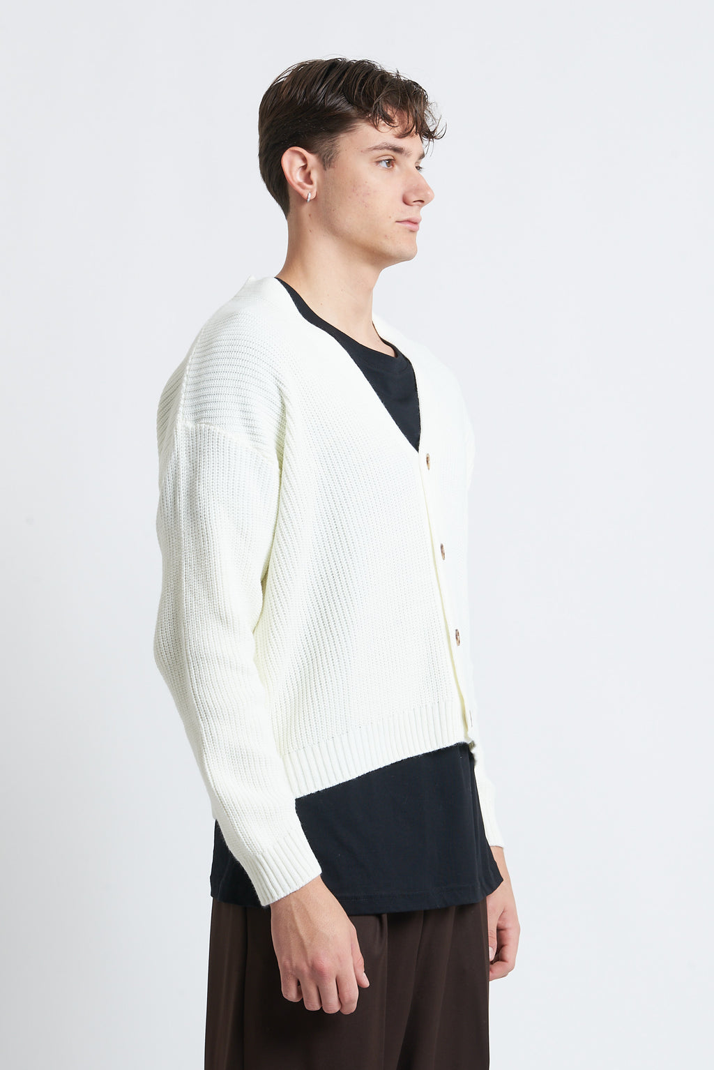 Cardigan bottoni in lana