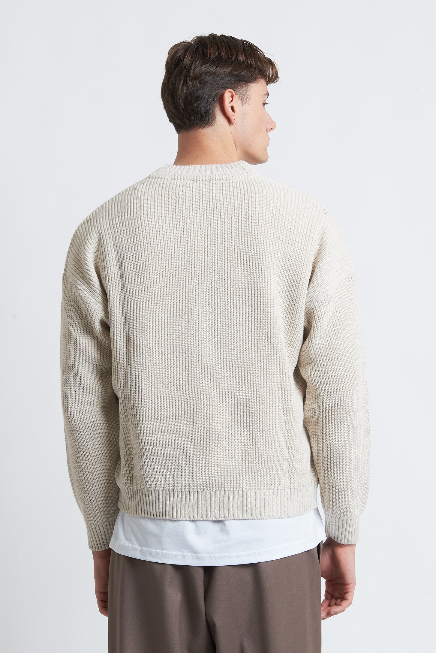 Maglione a polo in lana