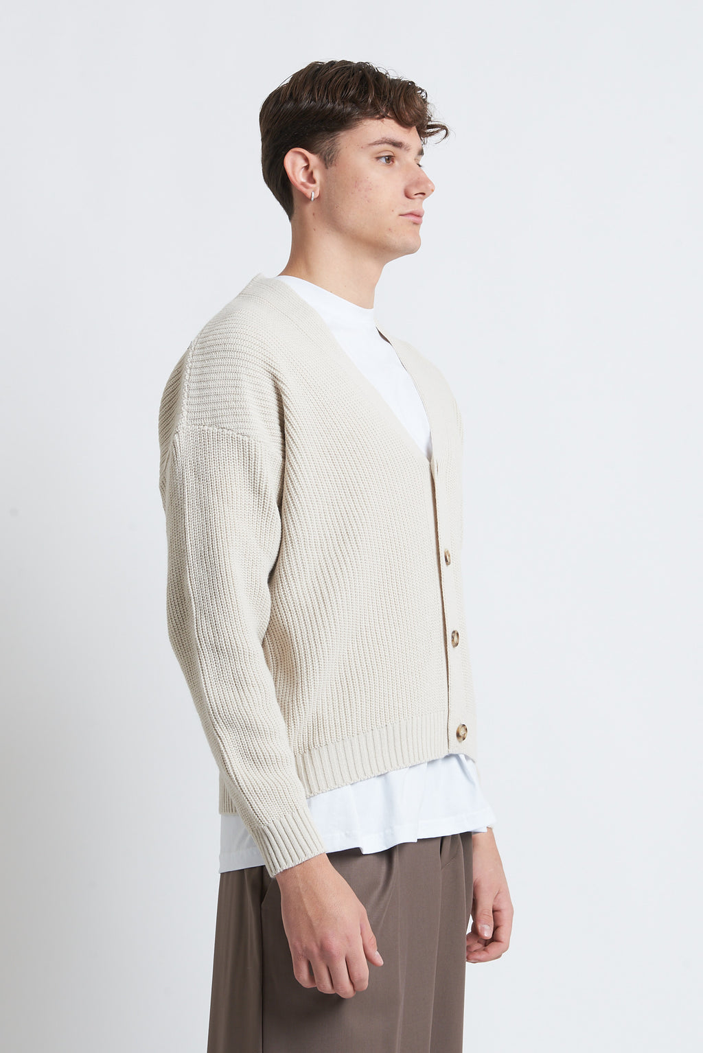 Cardigan bottoni in lana