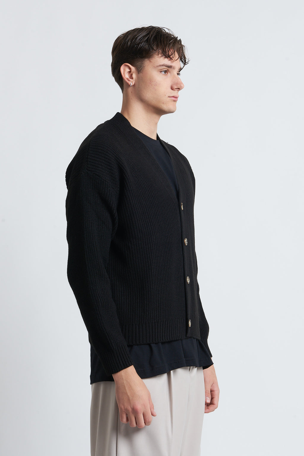 Cardigan bottoni in lana