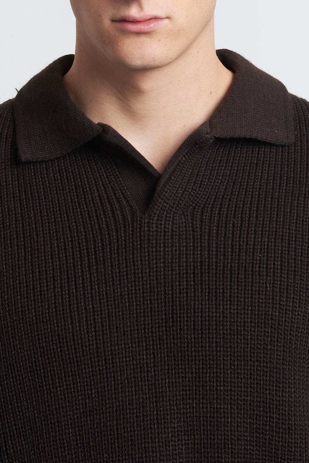 Maglione a polo in lana