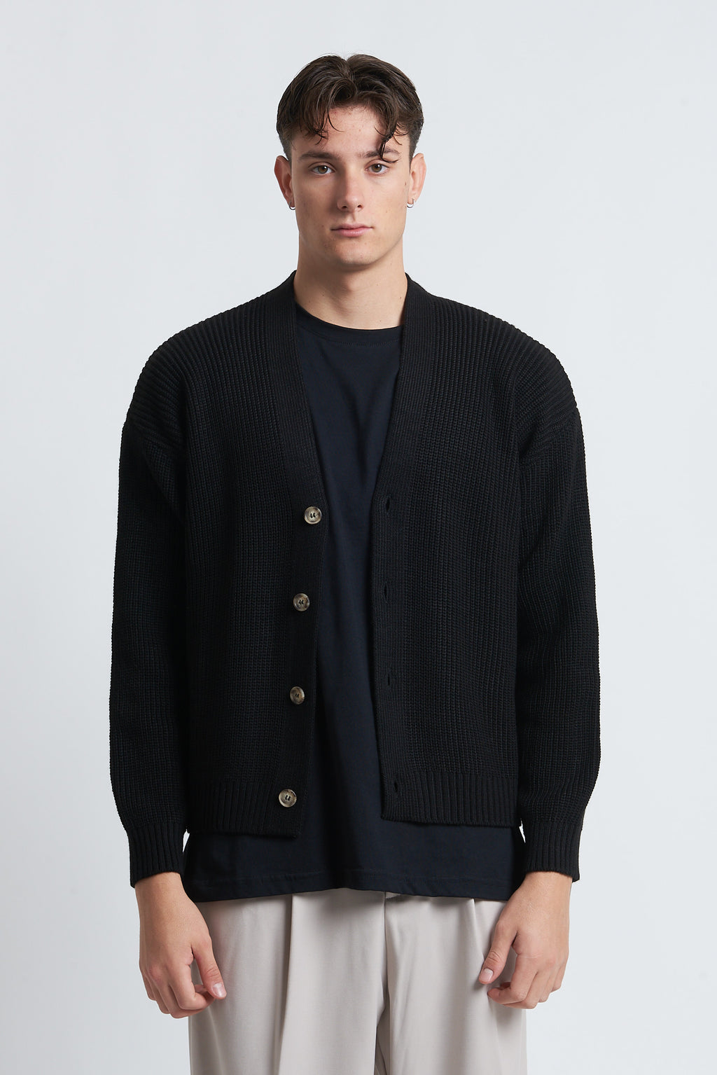 Cardigan bottoni in lana