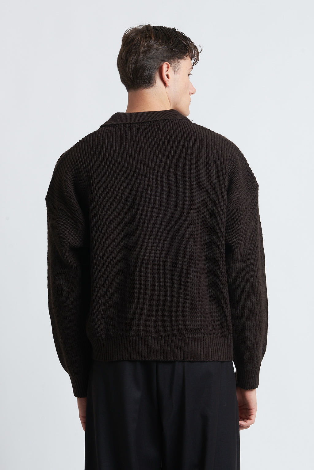 Maglione a polo in lana