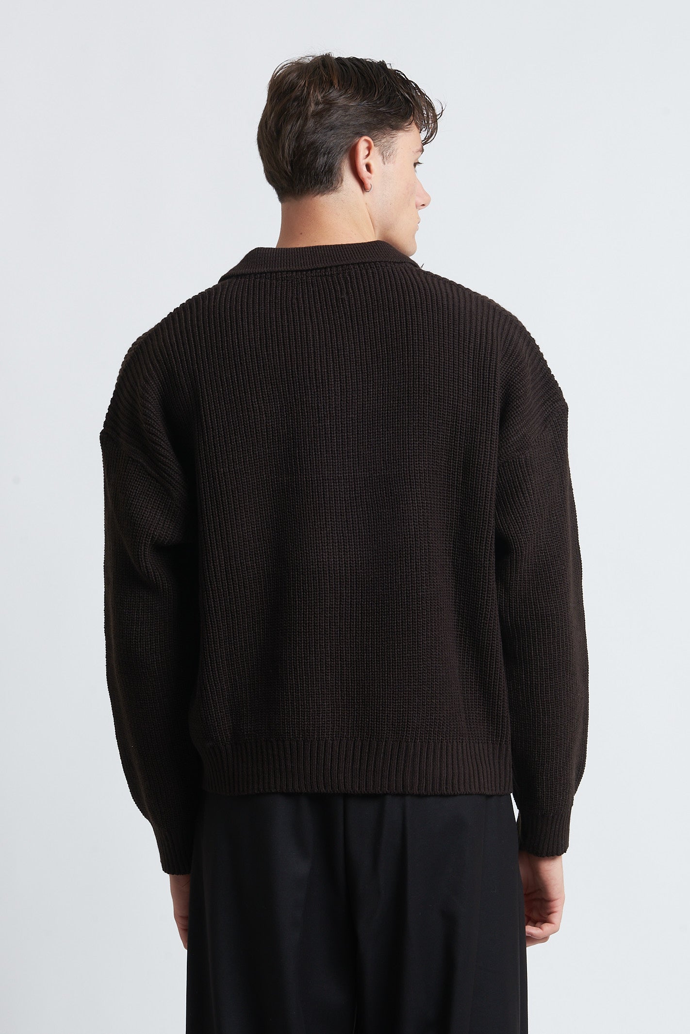 Maglione a polo in lana