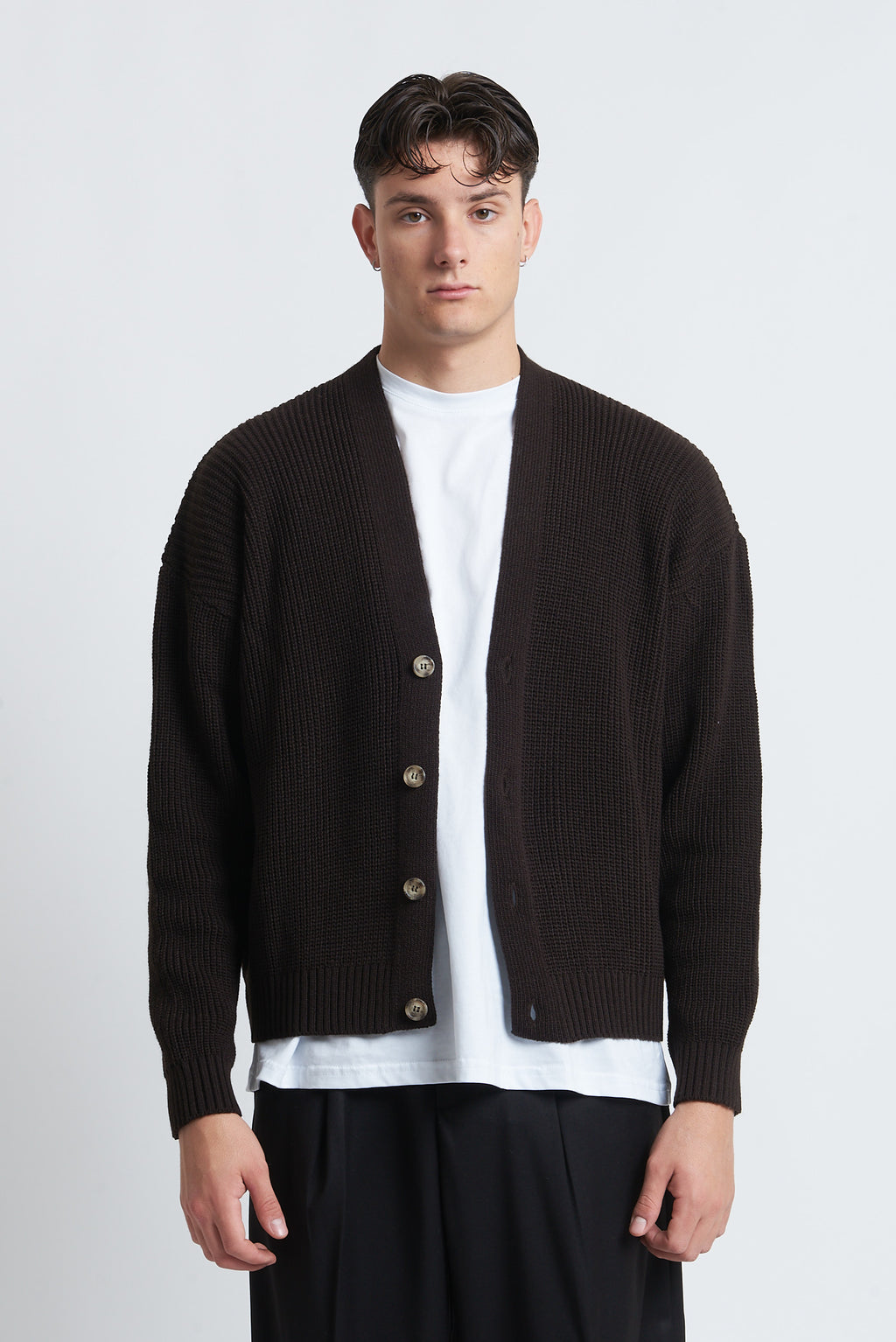 Cardigan bottoni in lana