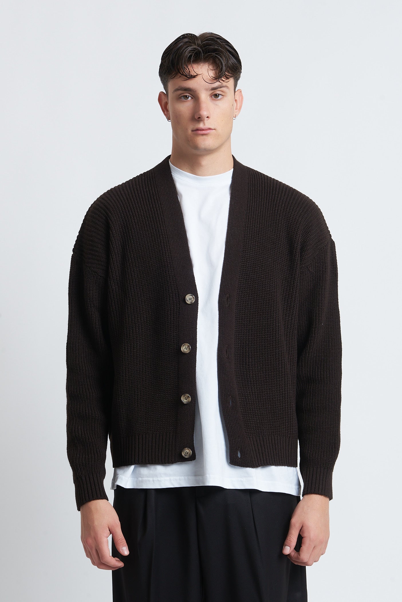 Cardigan bottoni in lana