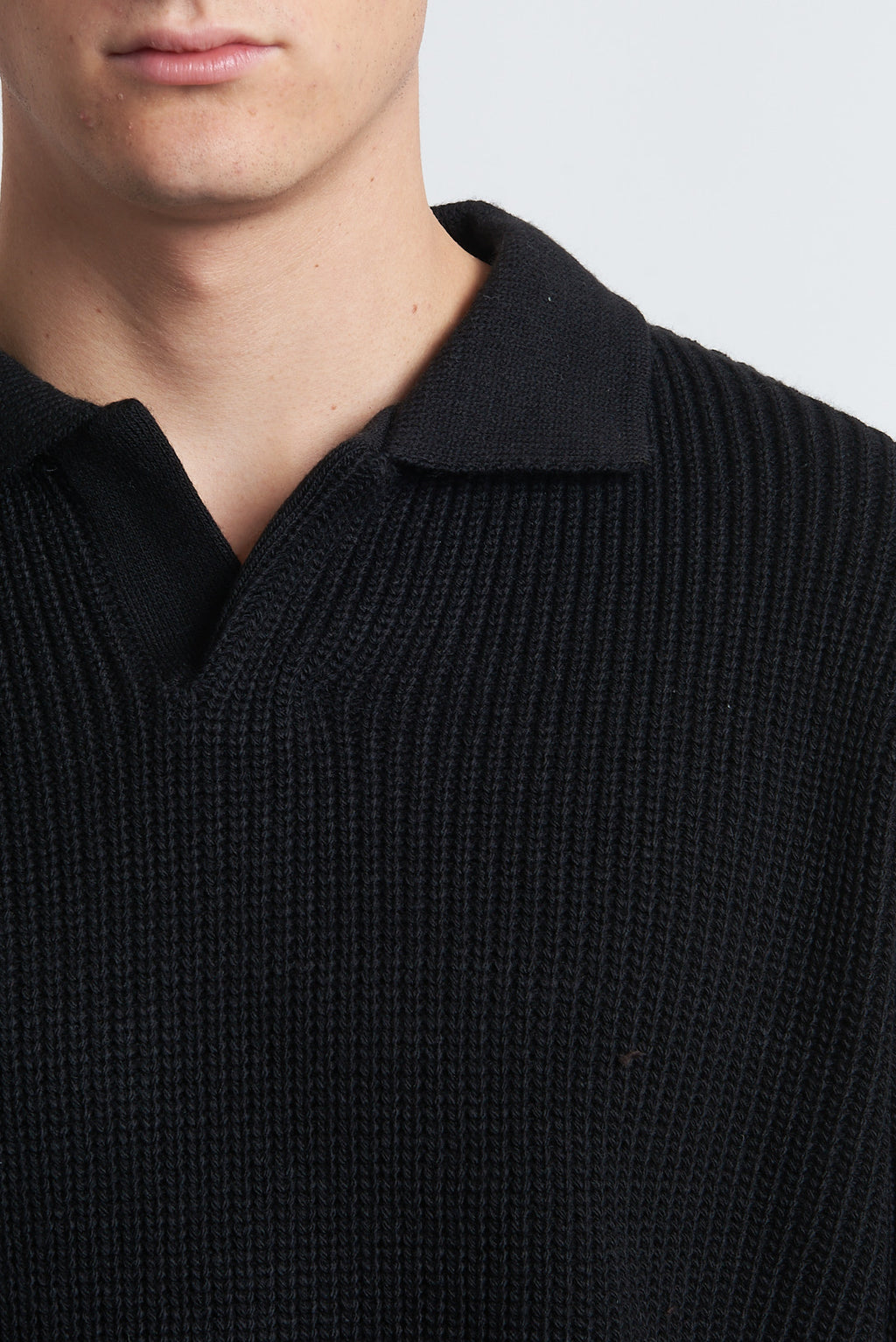 Maglione a polo in lana