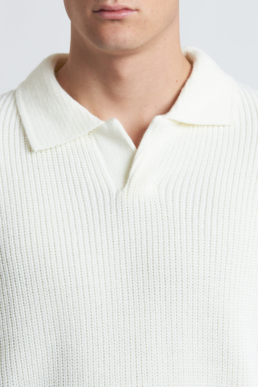 Maglione a polo in lana