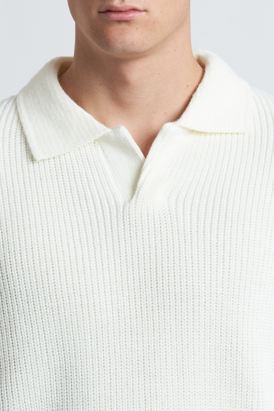 Maglione a polo in lana