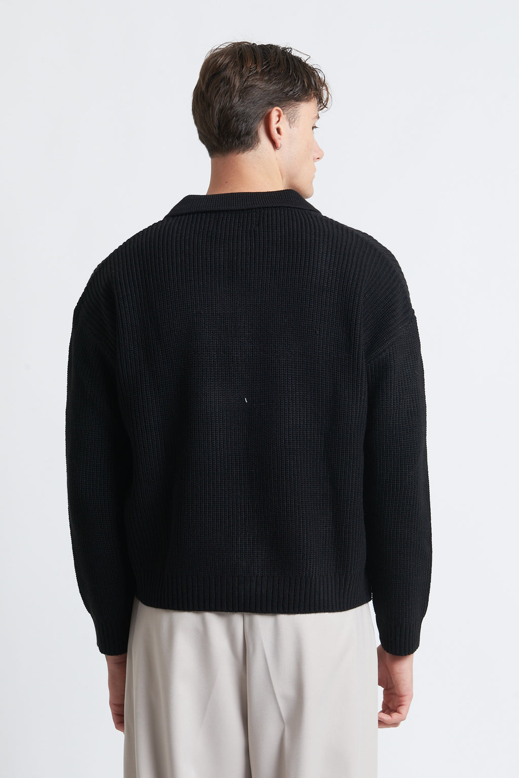 Maglione a polo in lana