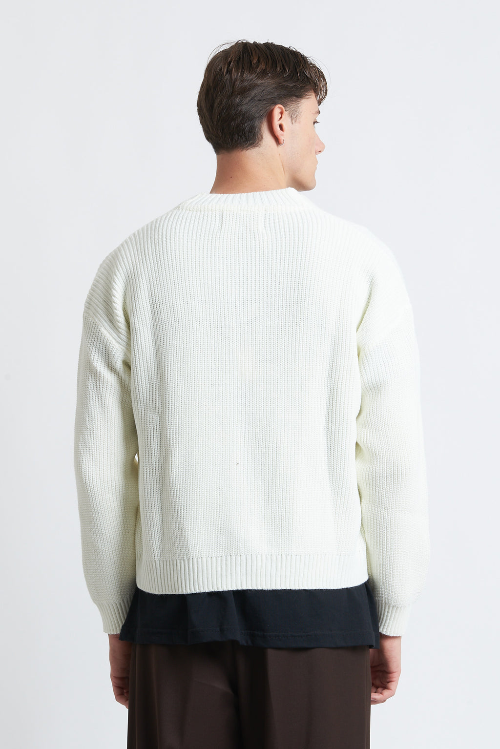 Maglione a polo in lana