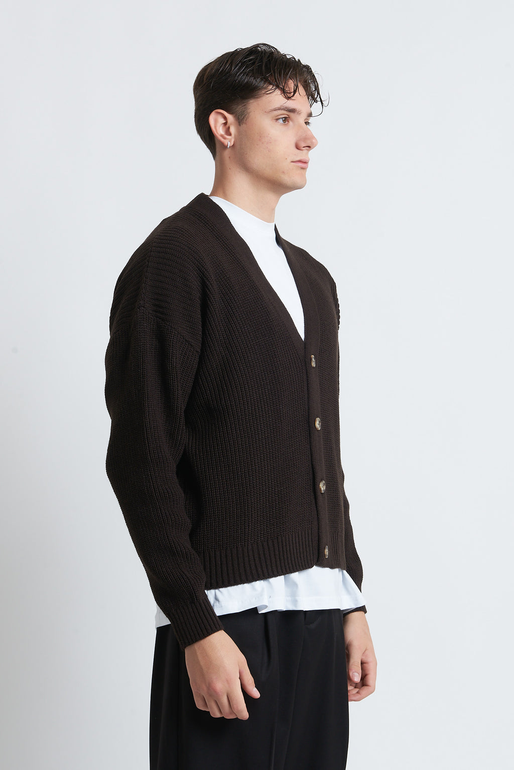 Cardigan bottoni in lana