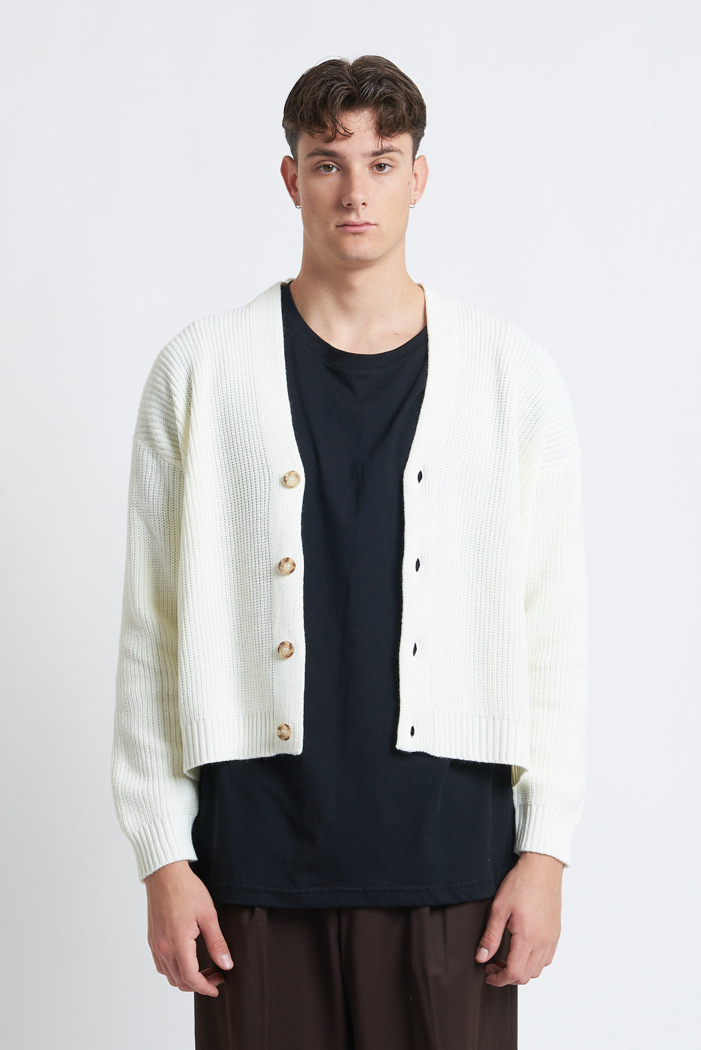 Cardigan bottoni in lana