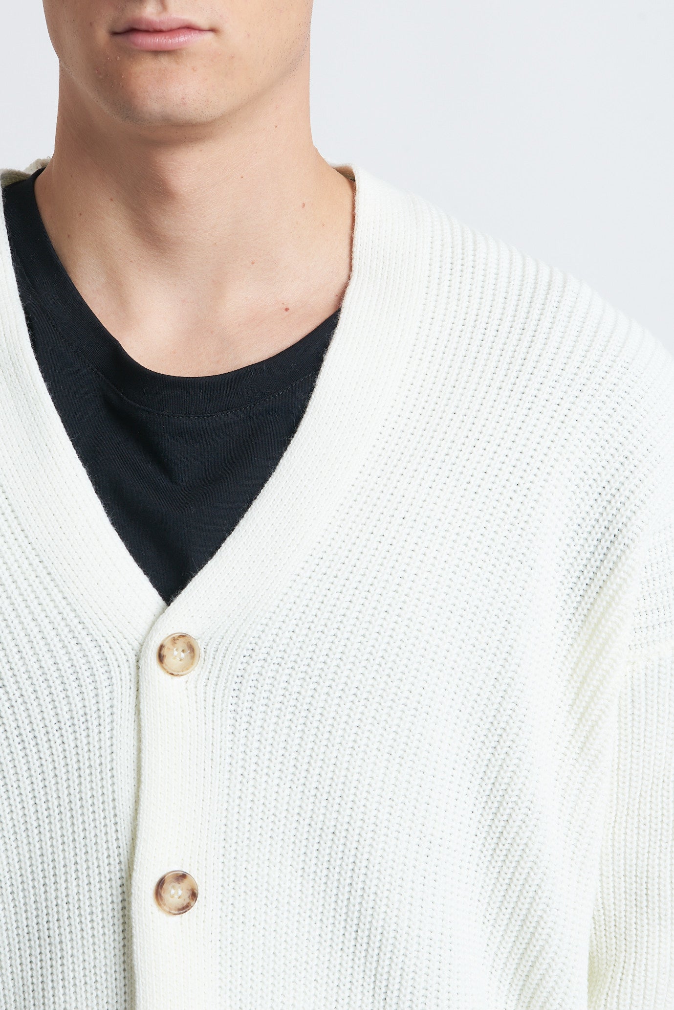 Cardigan bottoni in lana