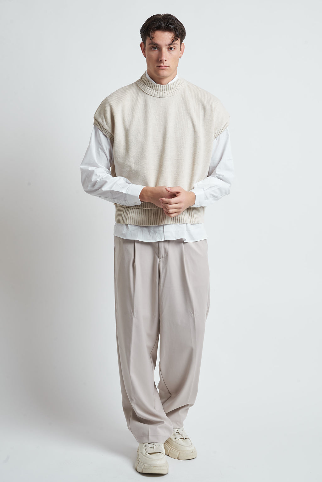 Gilet in lana cropped