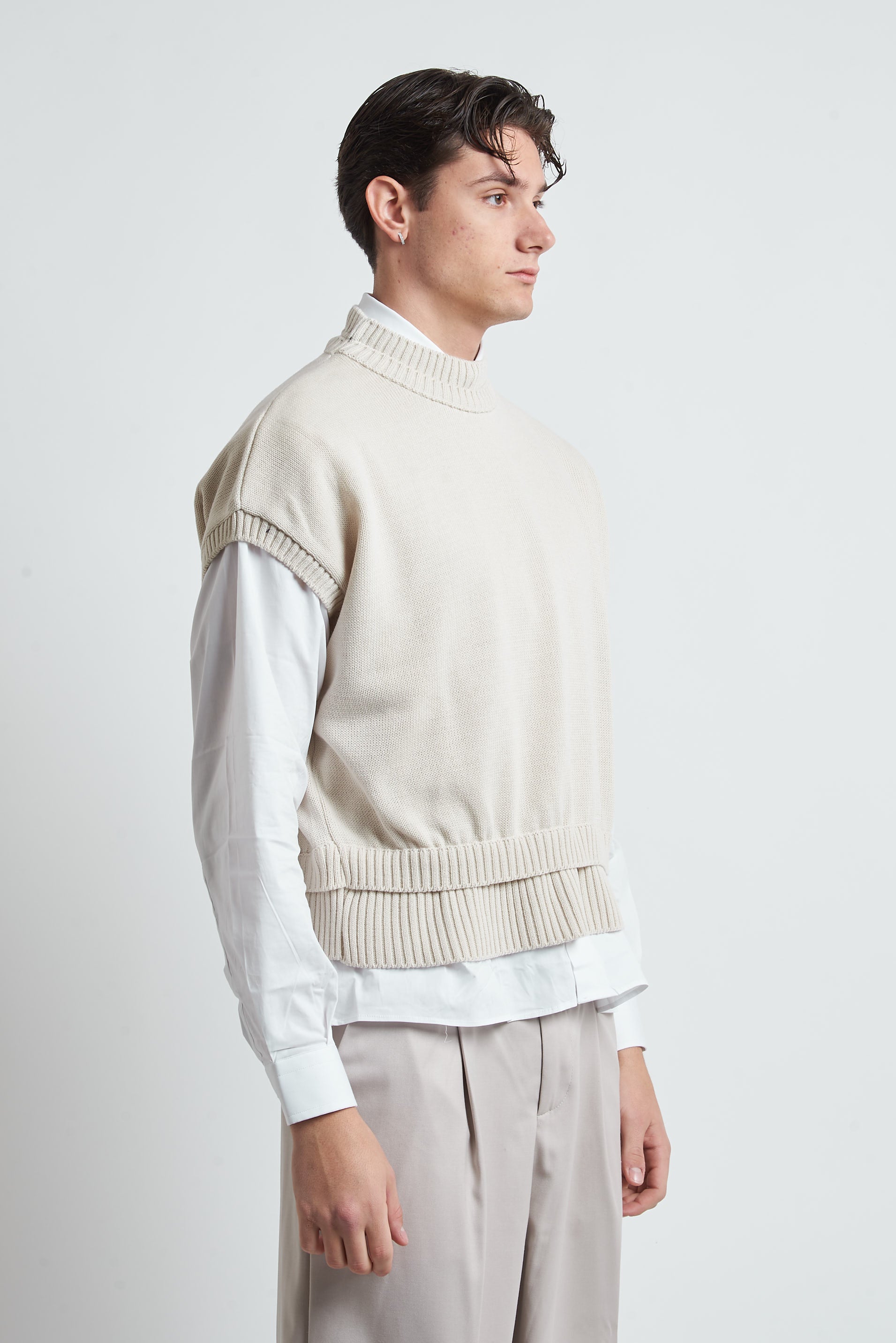 Gilet in lana cropped