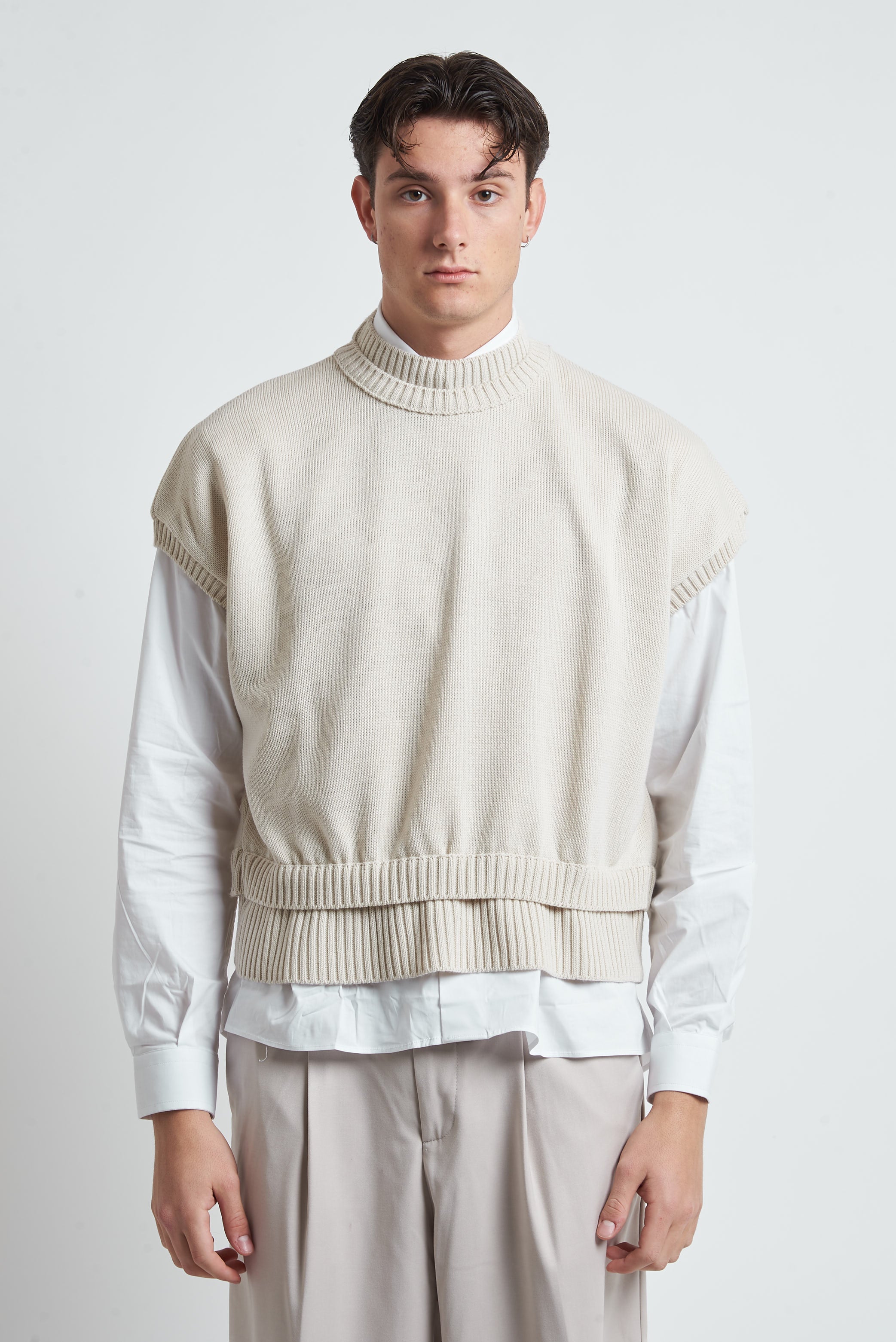 Gilet in lana cropped