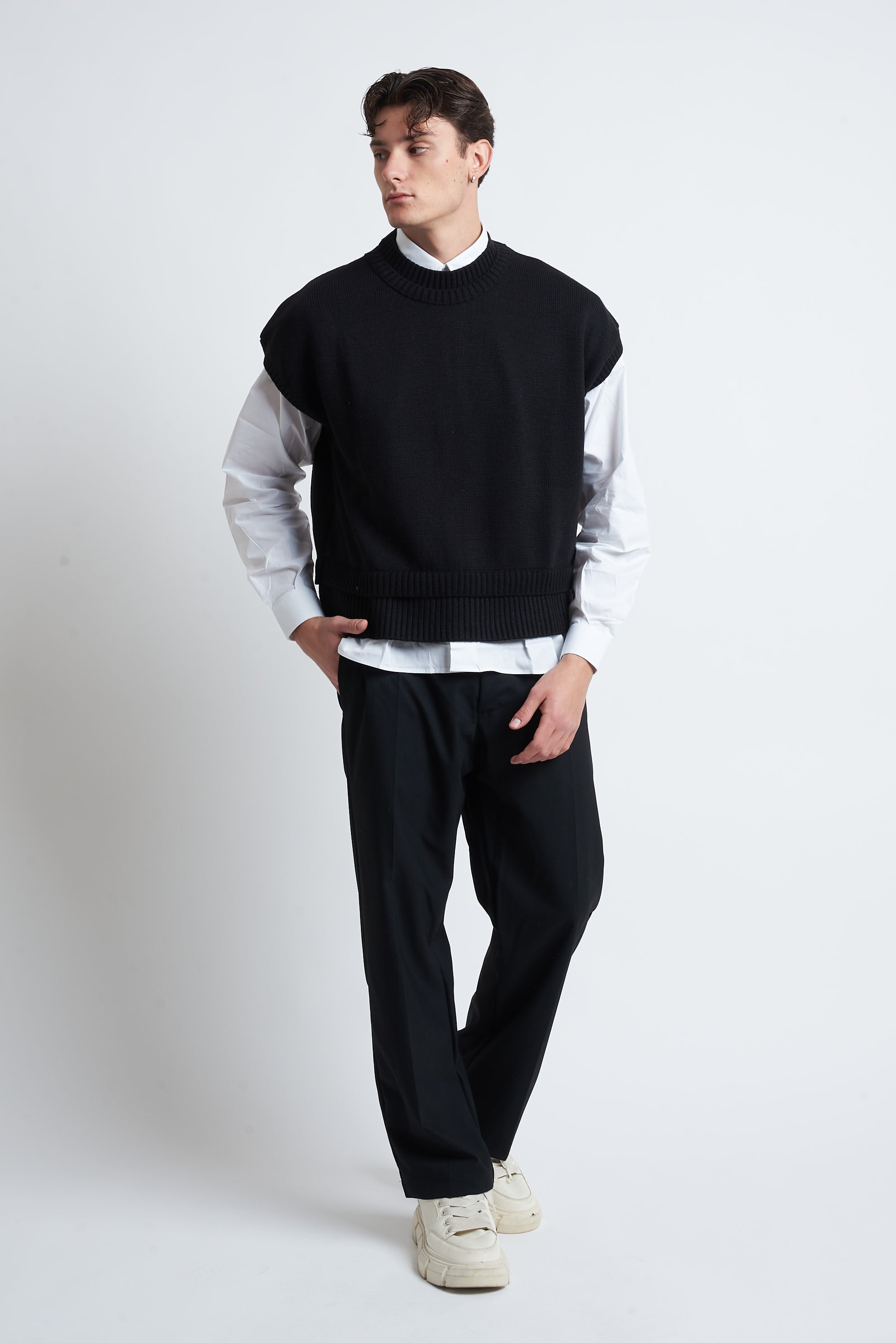 Gilet in lana cropped