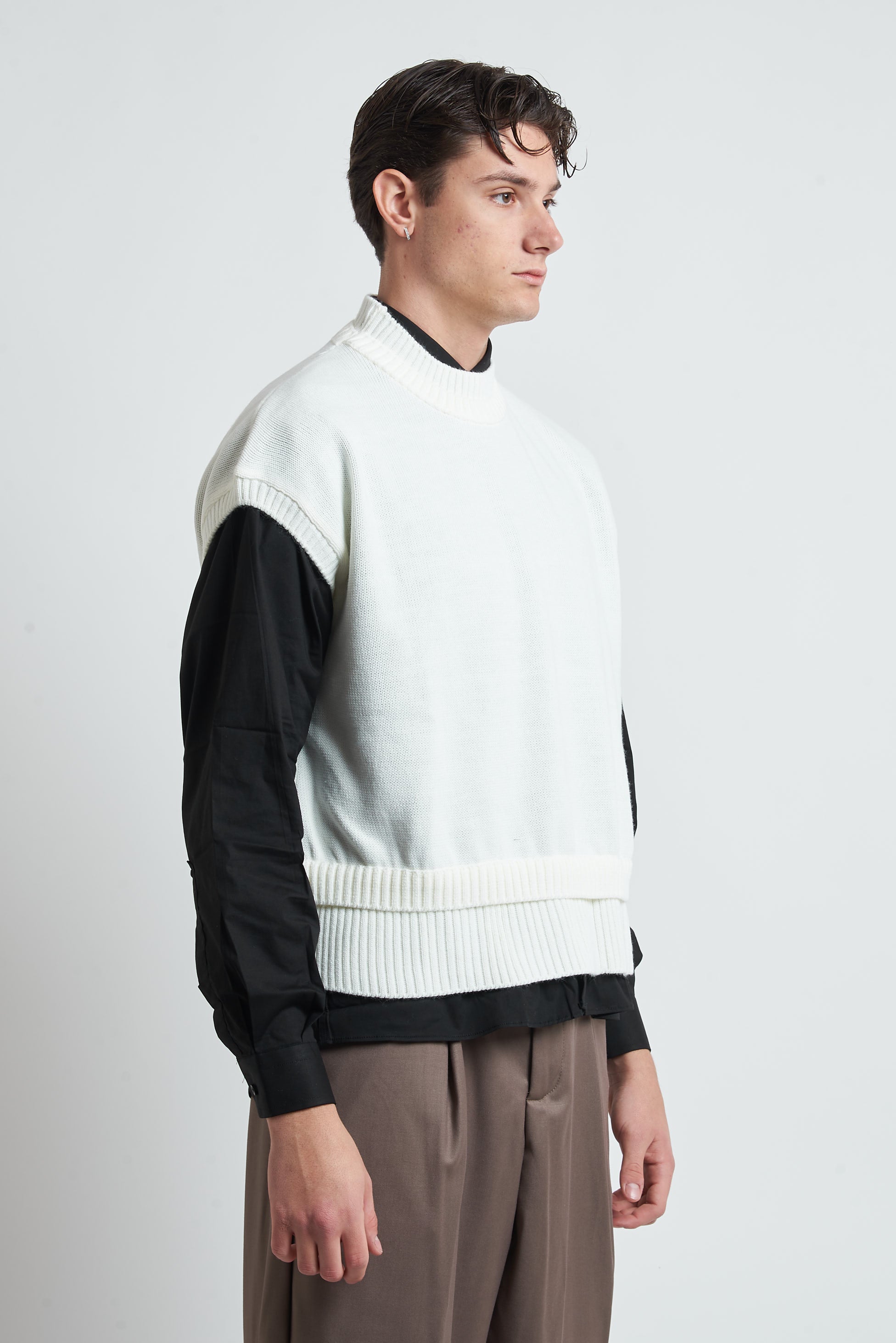 Gilet in lana cropped