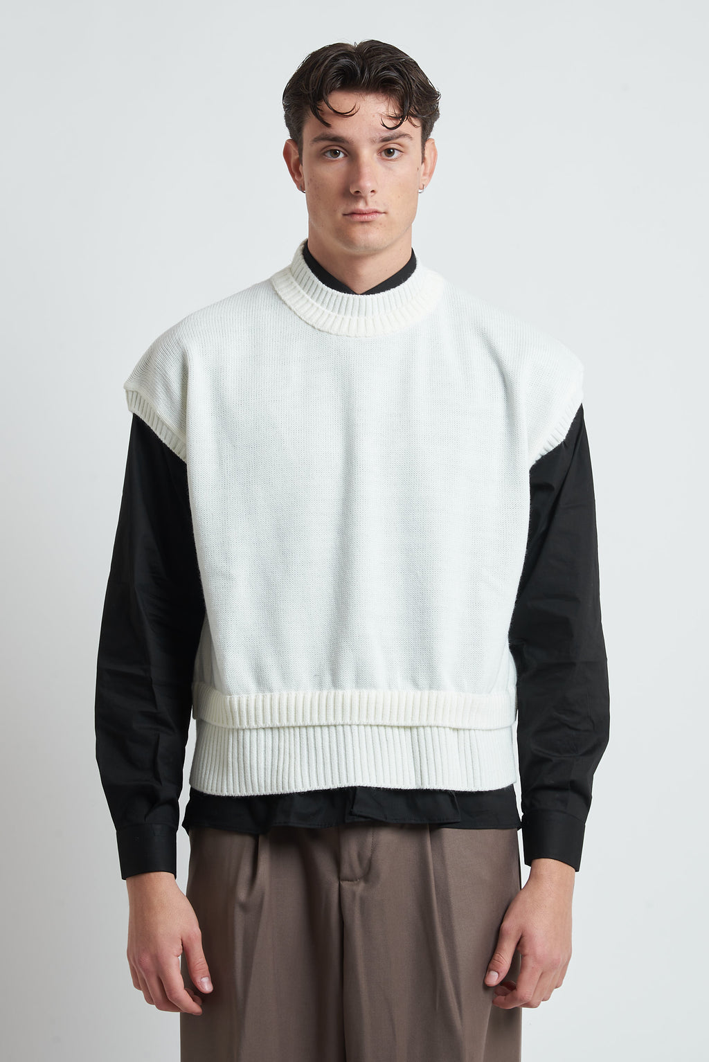 Gilet in lana cropped