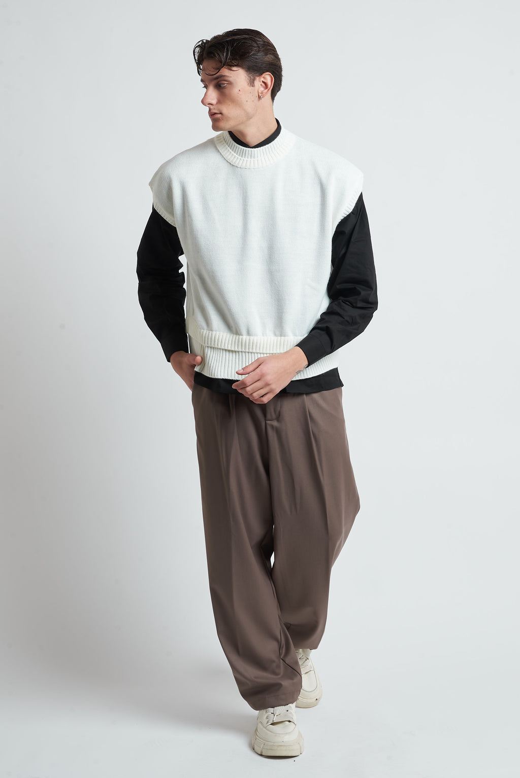 Gilet in lana cropped