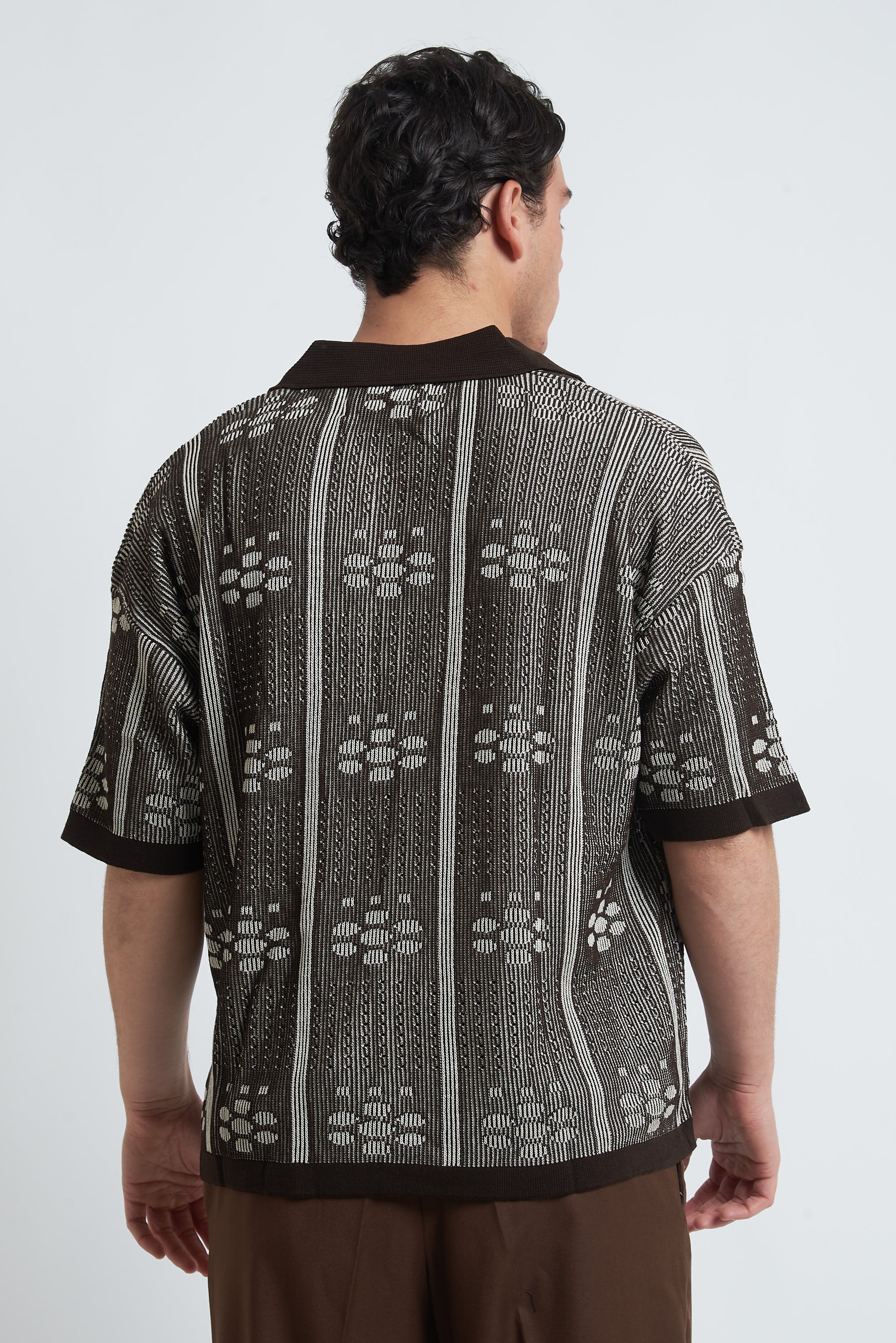 Cardigan traforato fantasia