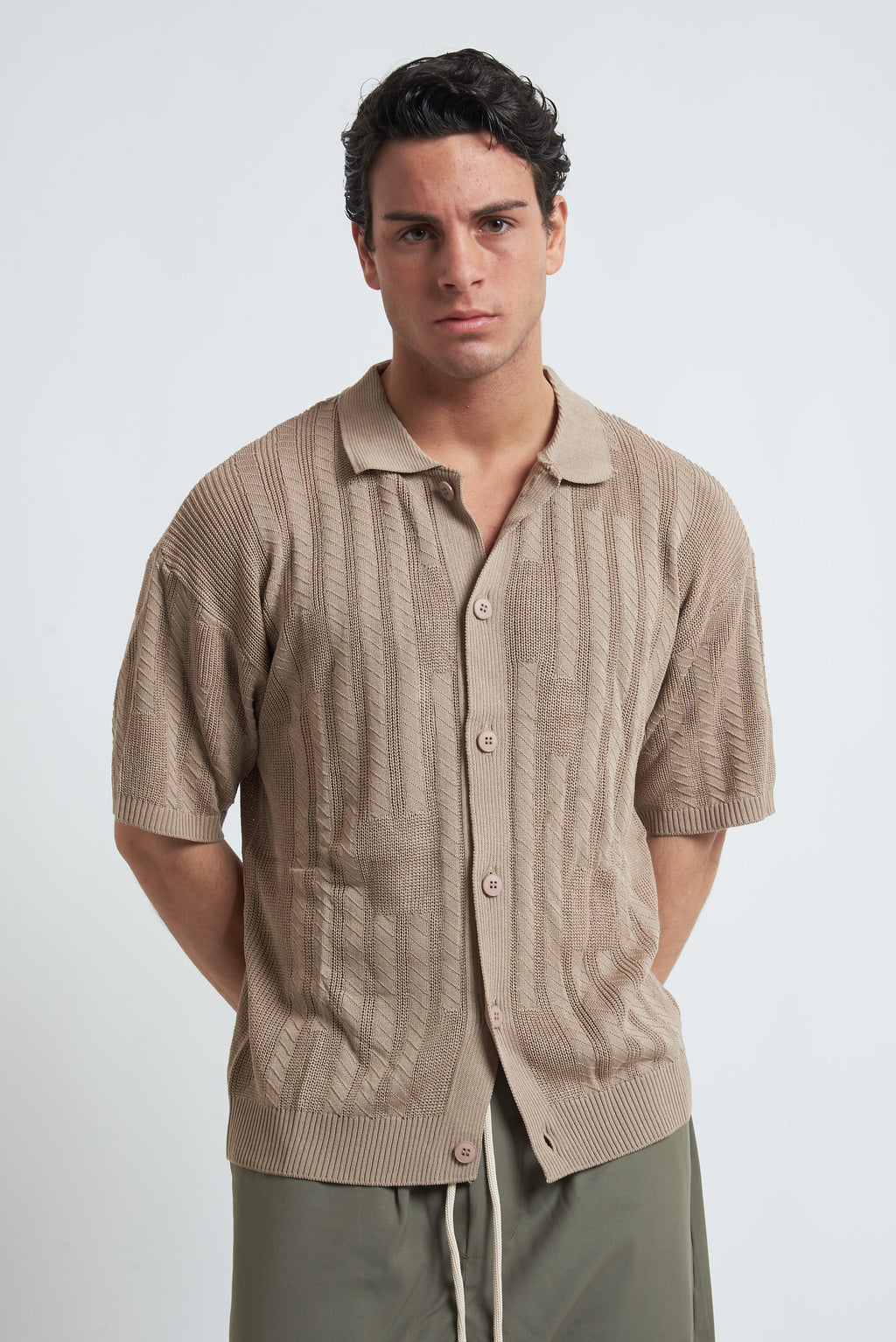 Cardigan traforato unito