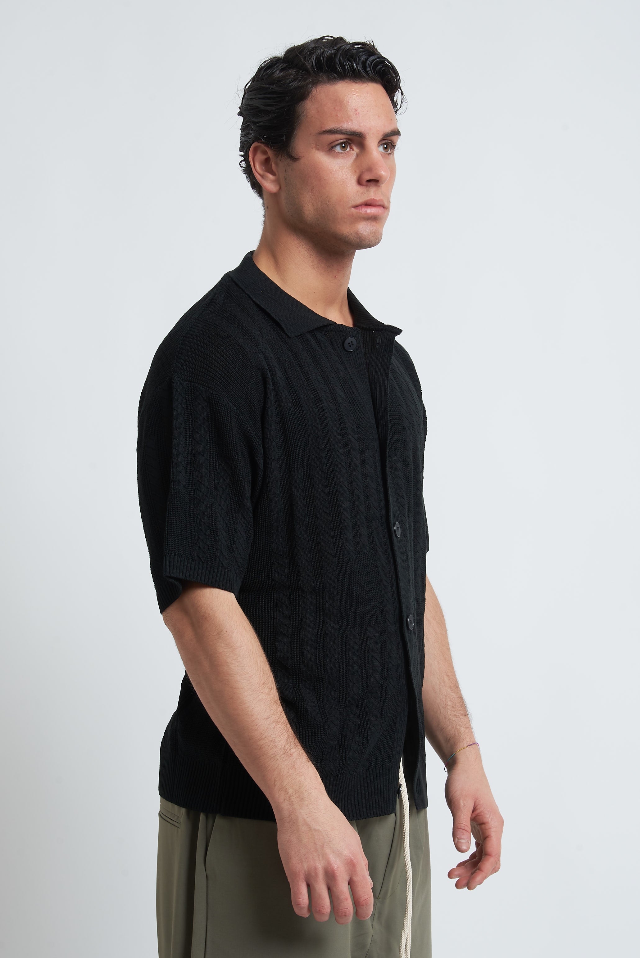 Cardigan traforato unito