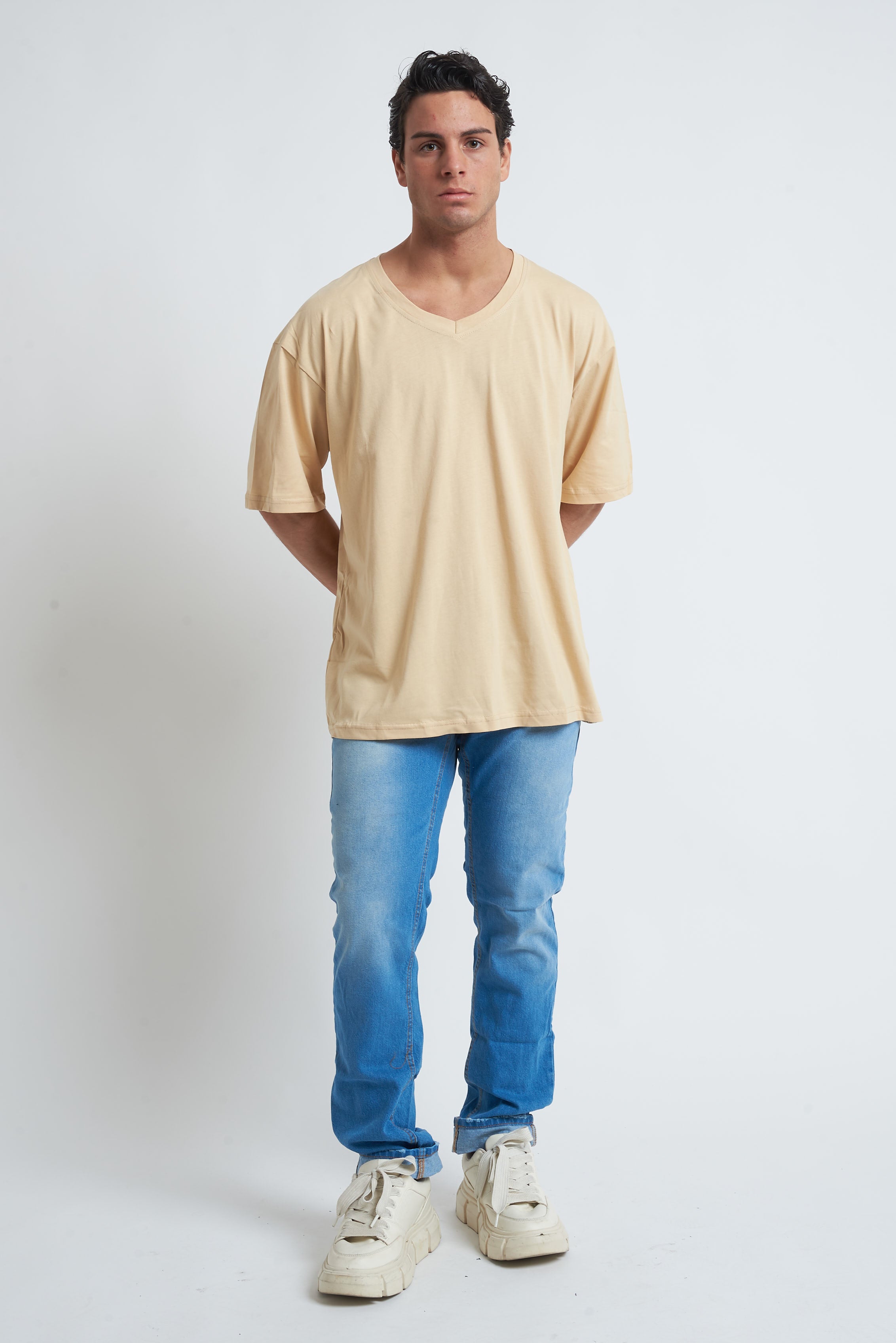 T shirt oversize scollo a V