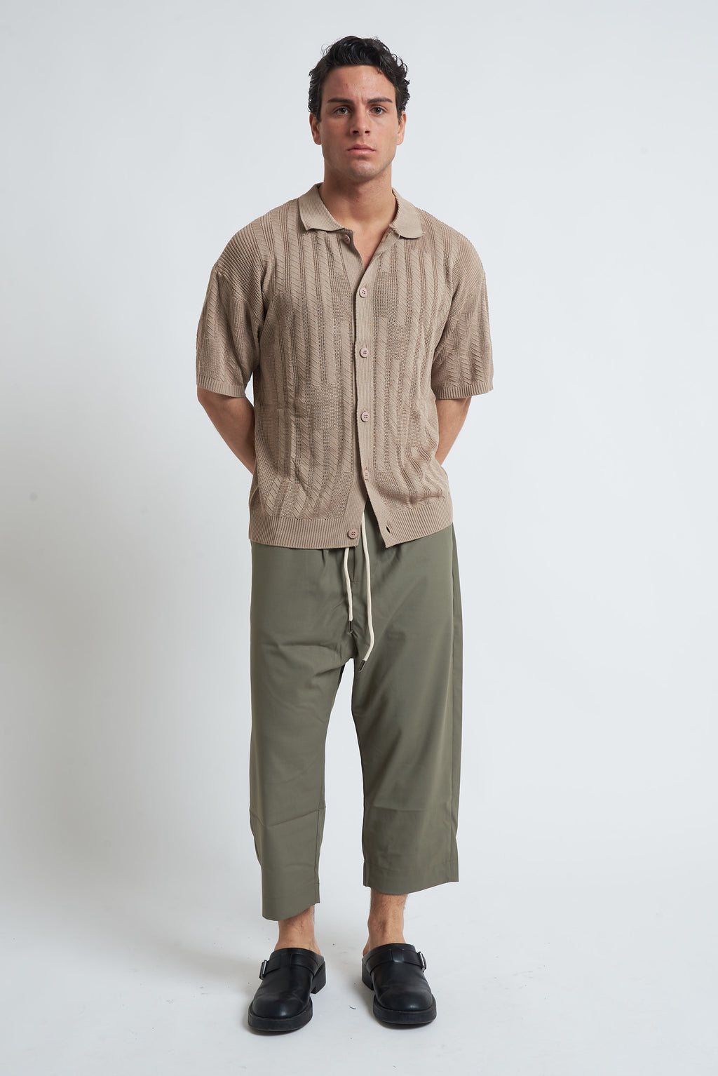 Cardigan traforato unito