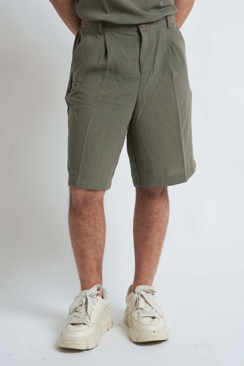 Bermuda pence effetto lino