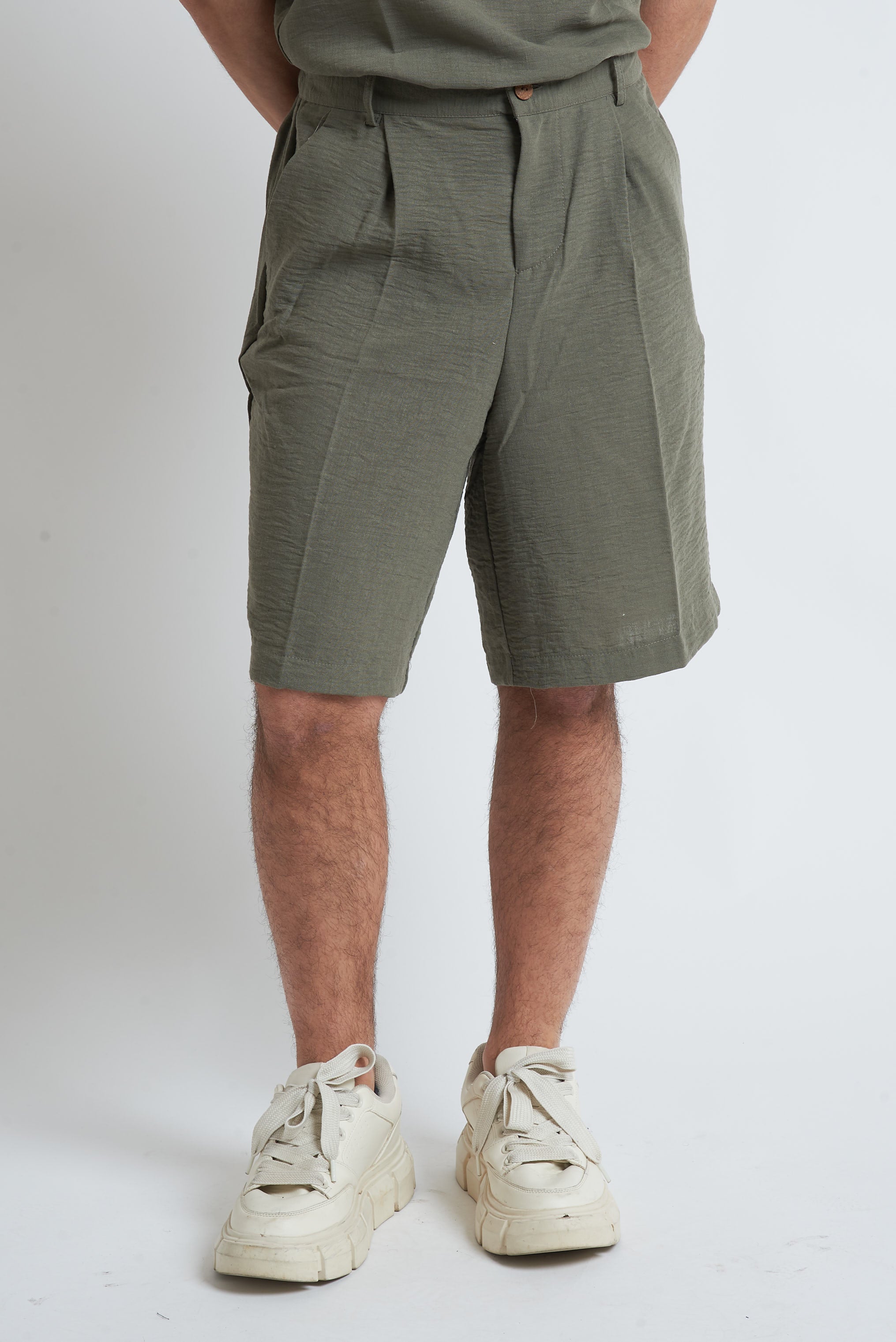 Bermuda pence effetto lino