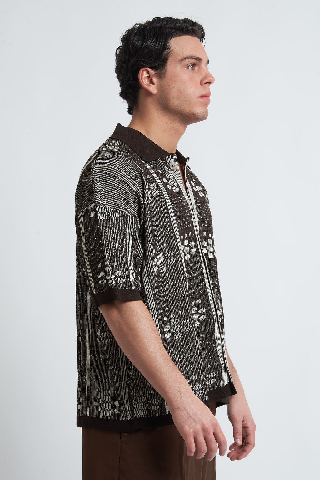 Cardigan traforato fantasia