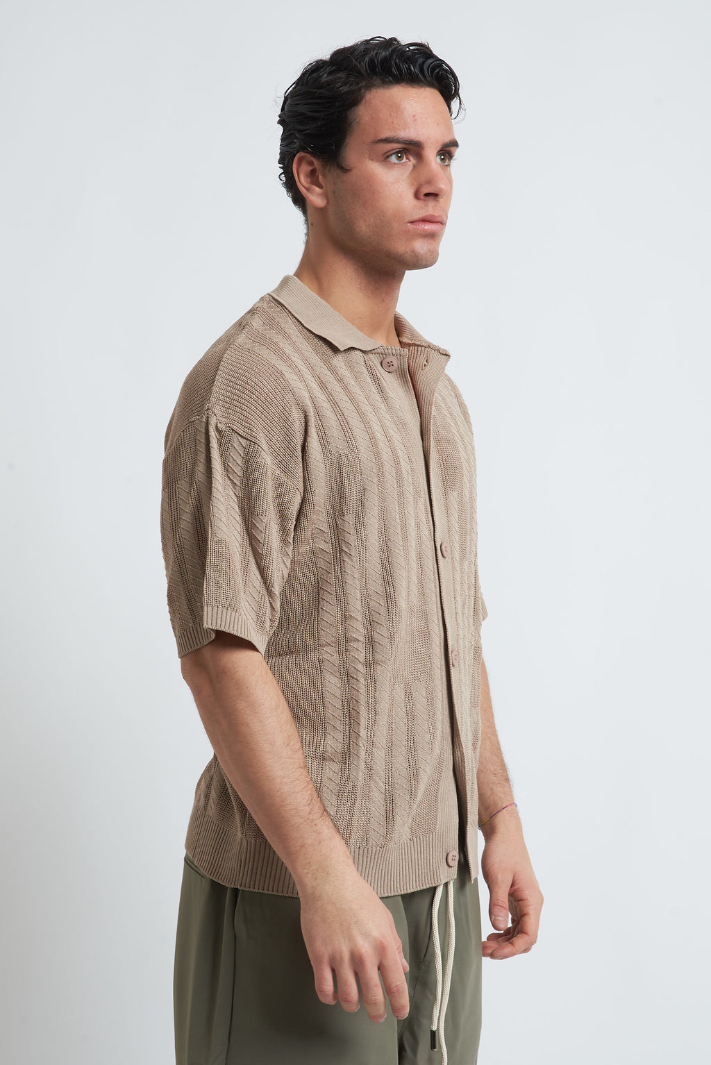 Cardigan traforato unito