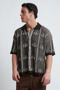 Cardigan traforato fantasia
