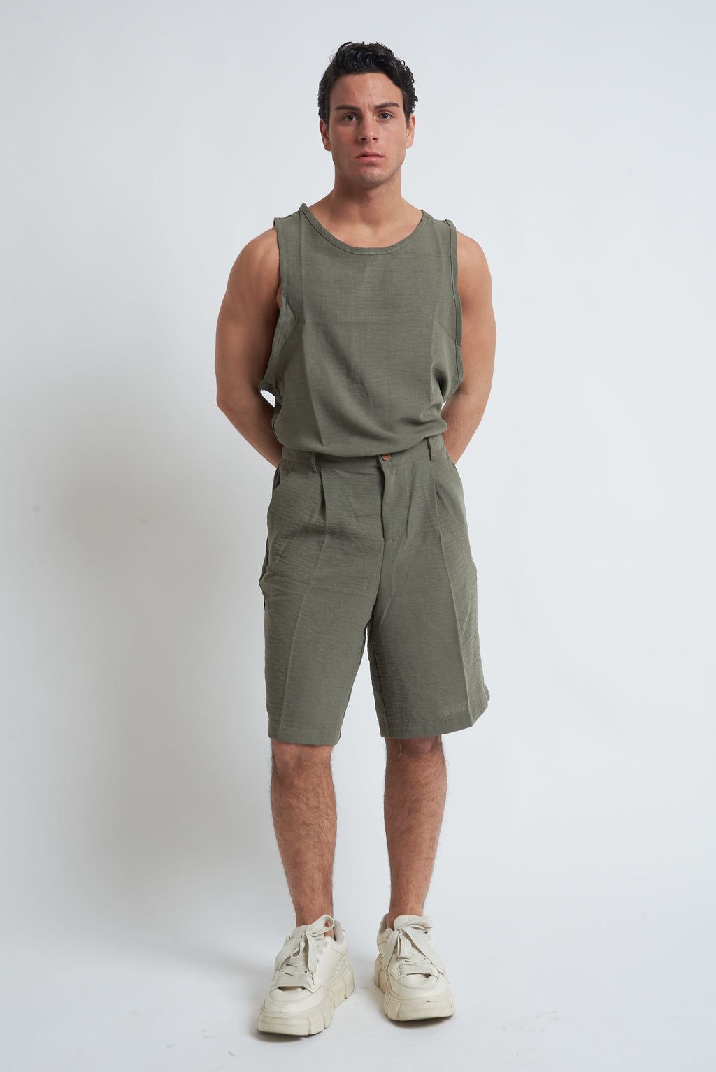 Bermuda pence effetto lino