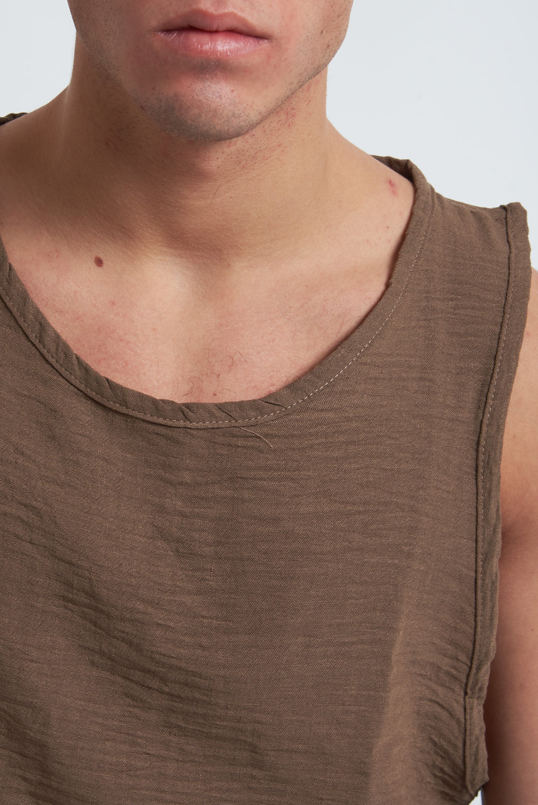 Canotta effetto lino