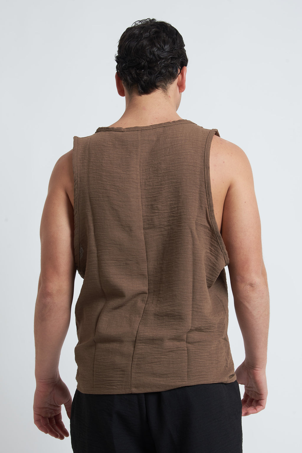 Canotta effetto lino