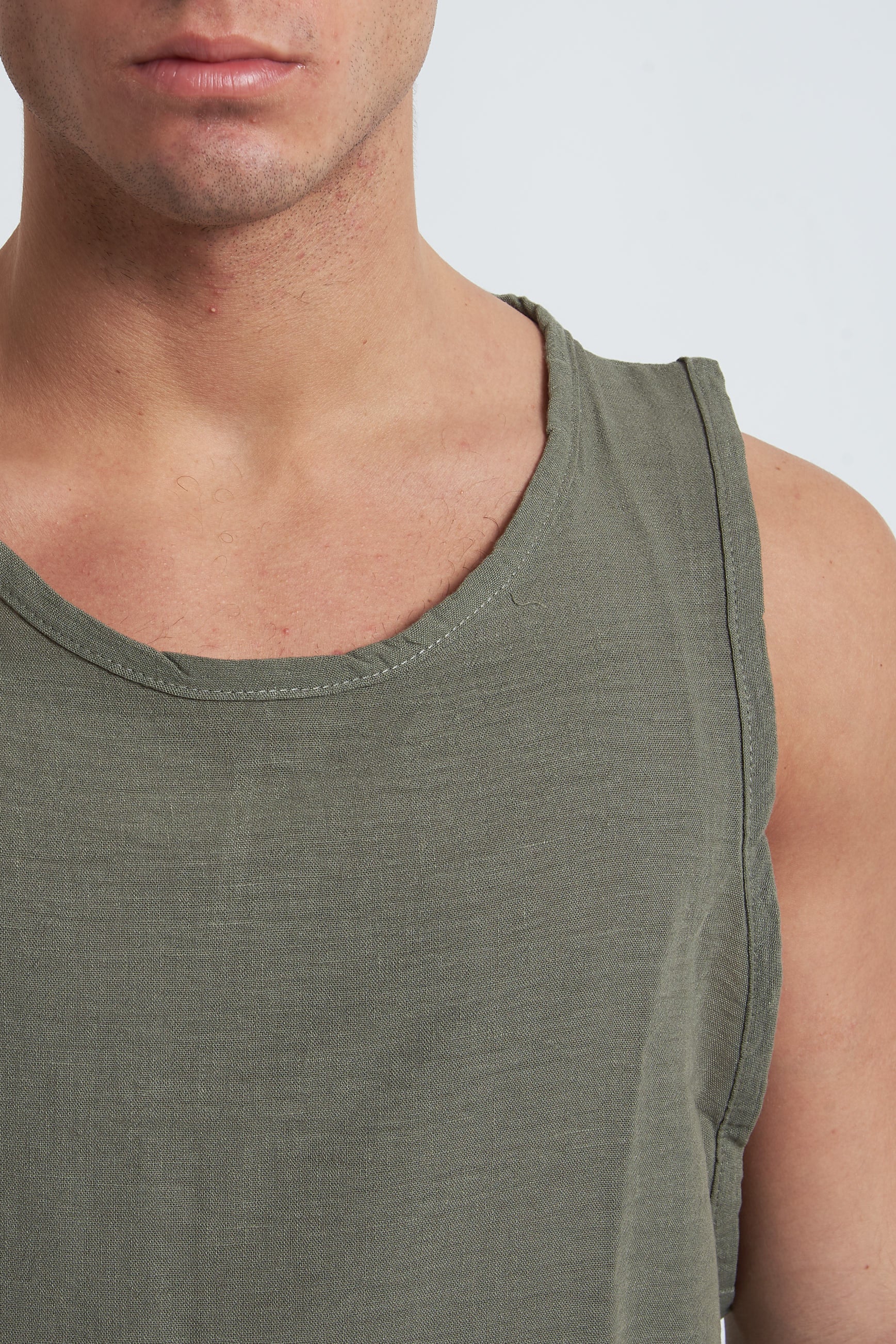 Canotta effetto lino