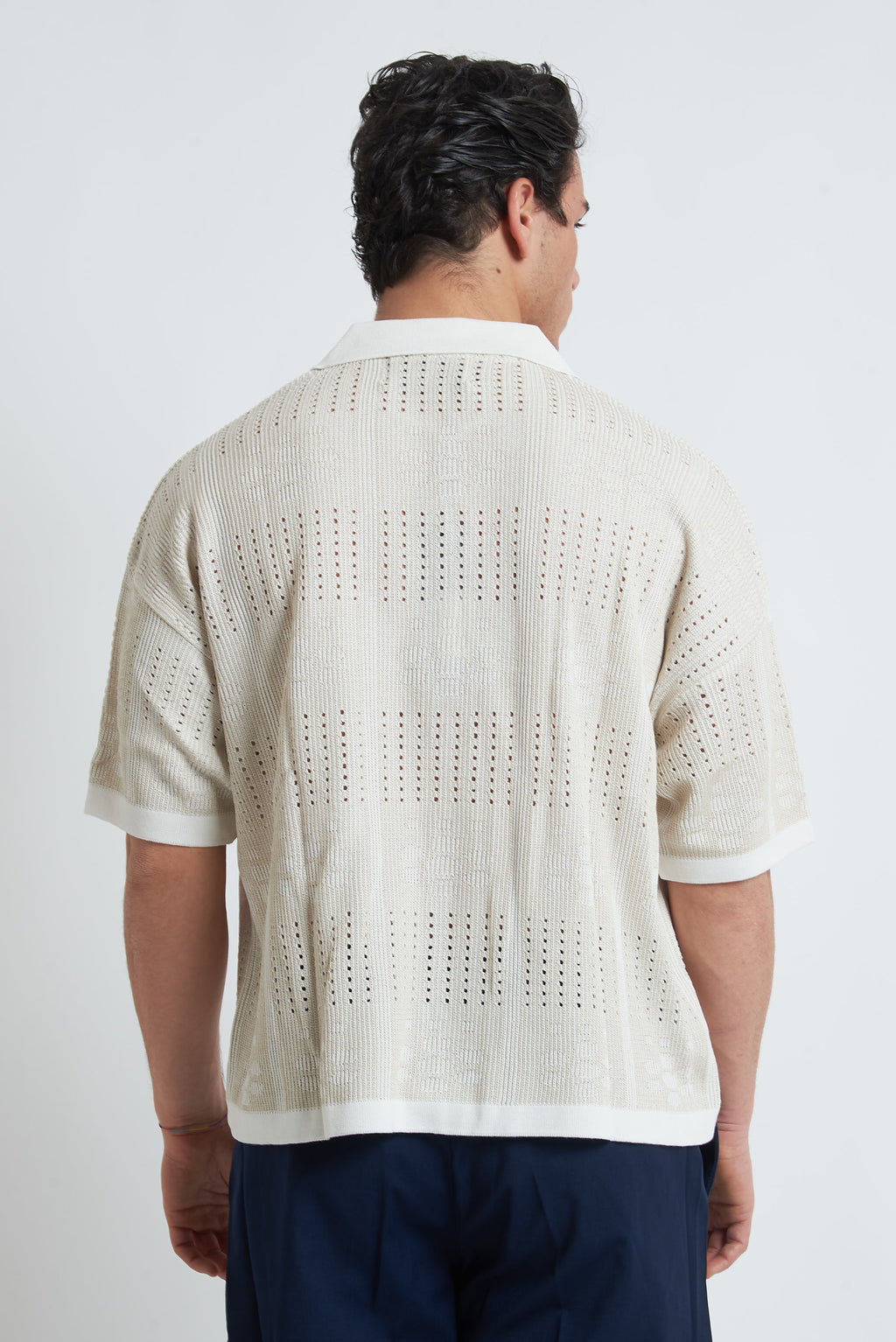 Cardigan traforato fantasia