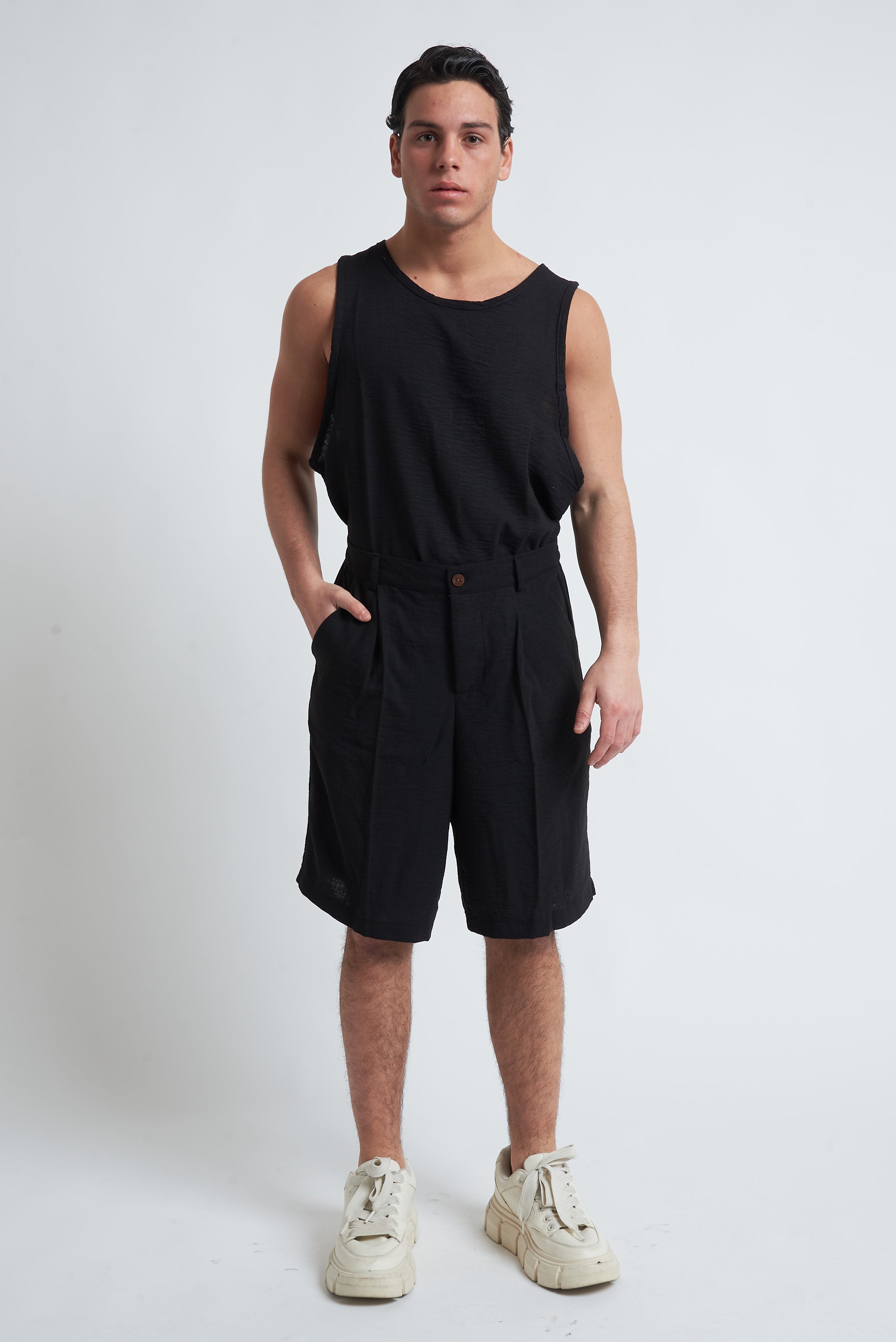 Bermuda pence effetto lino