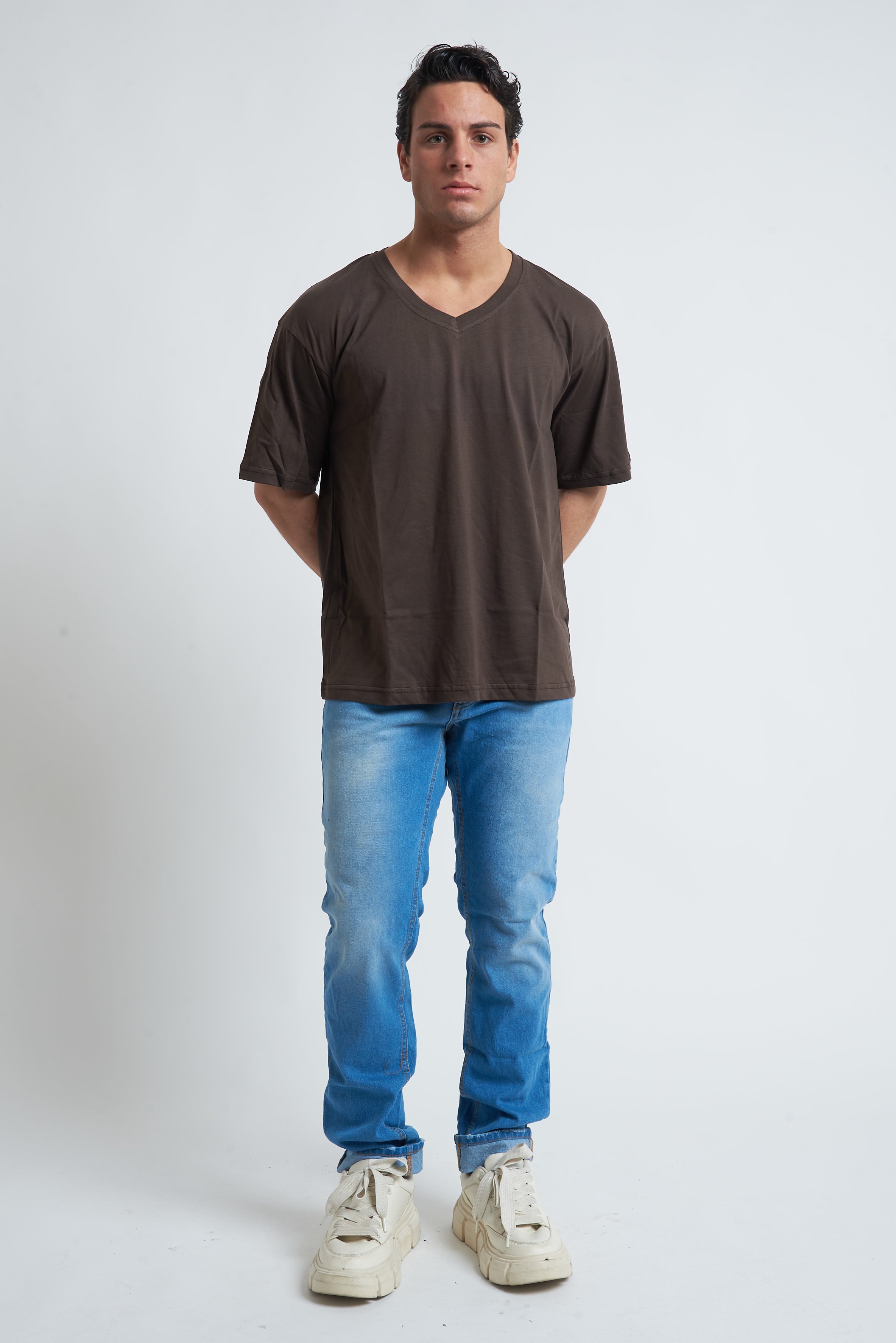 T shirt oversize scollo a V