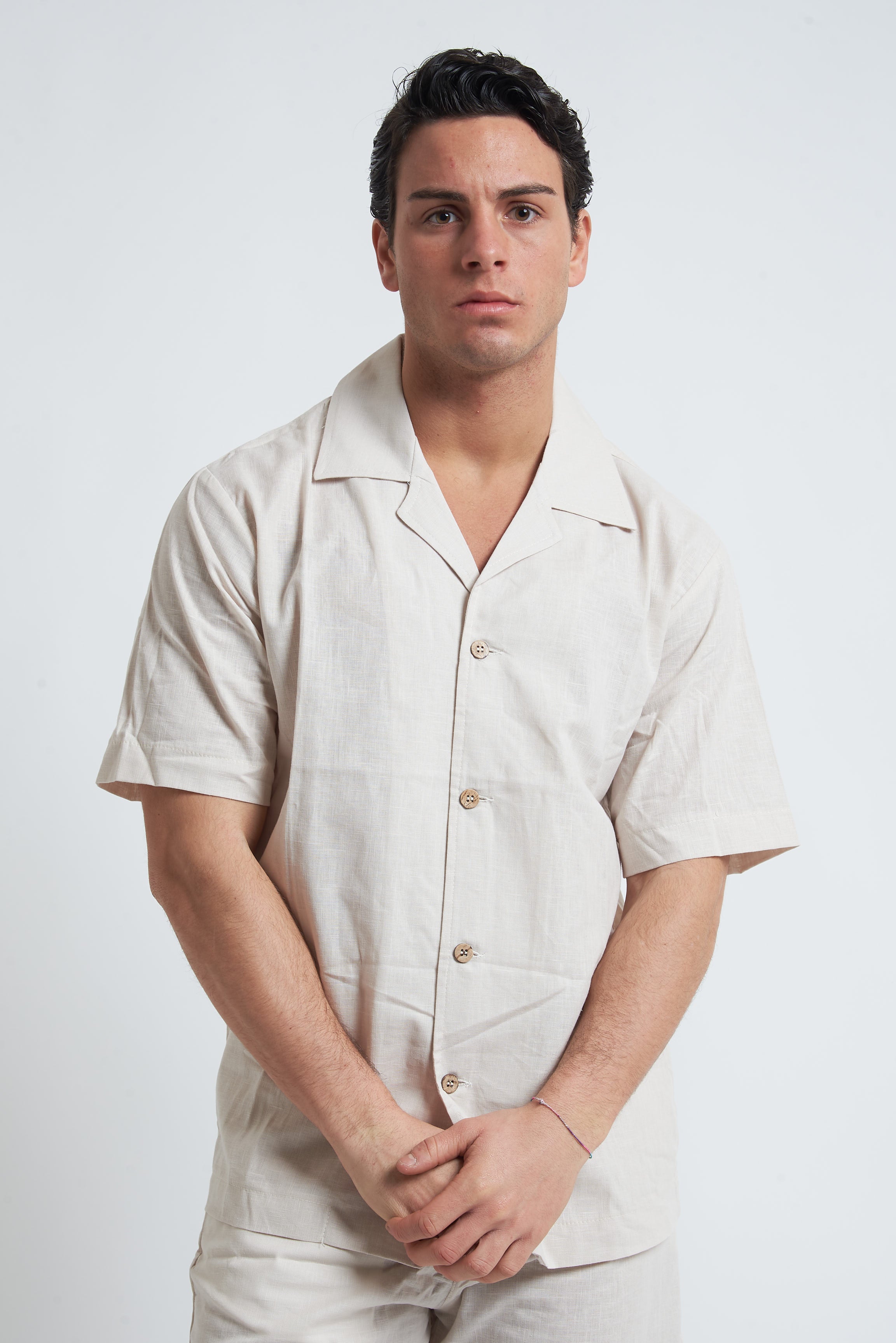 Camicia misto lino unito