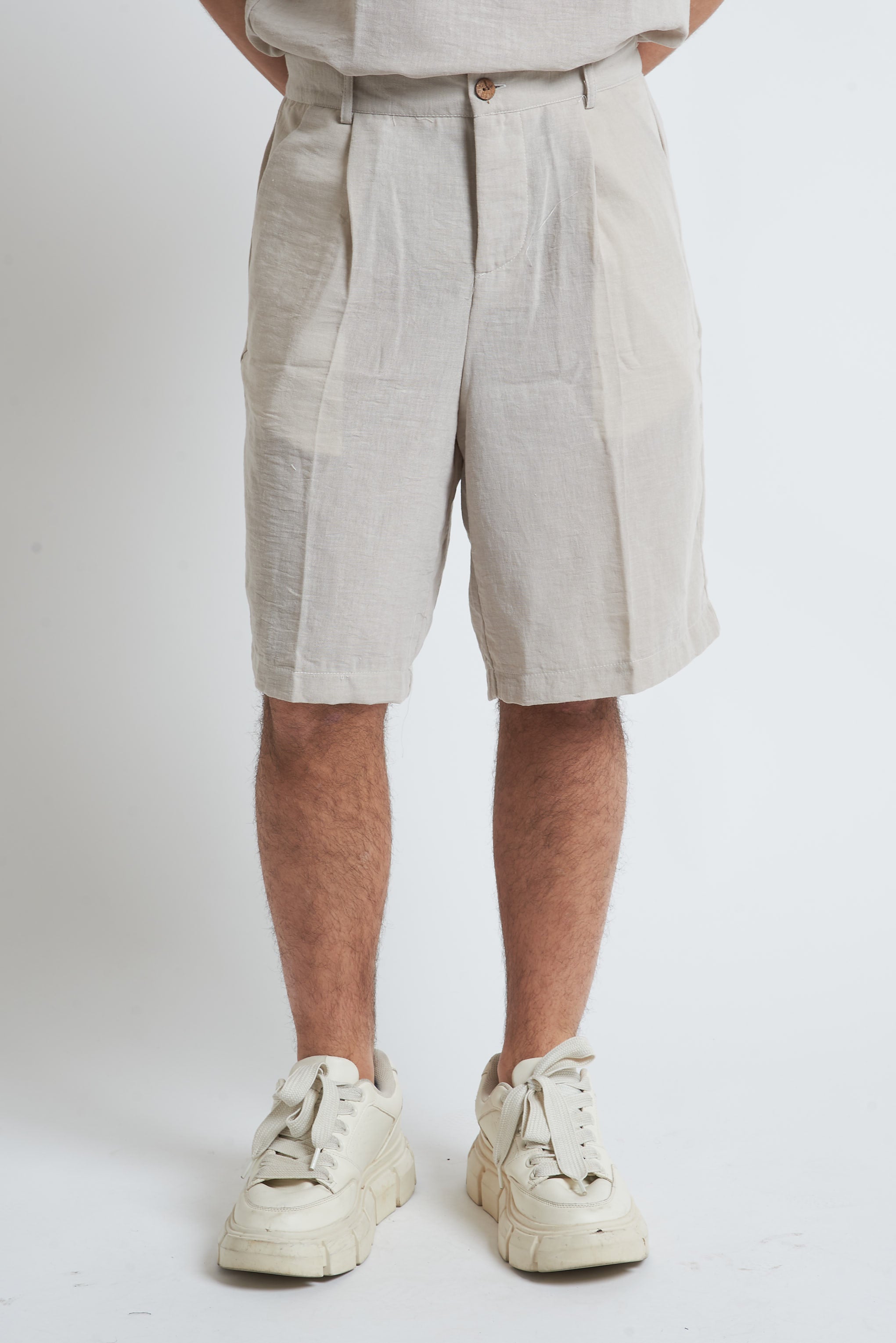 Bermuda pence effetto lino