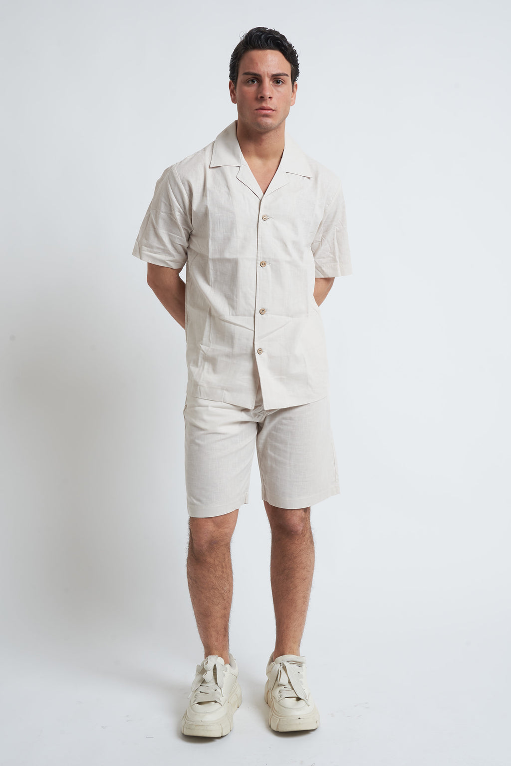 Camicia misto lino unito