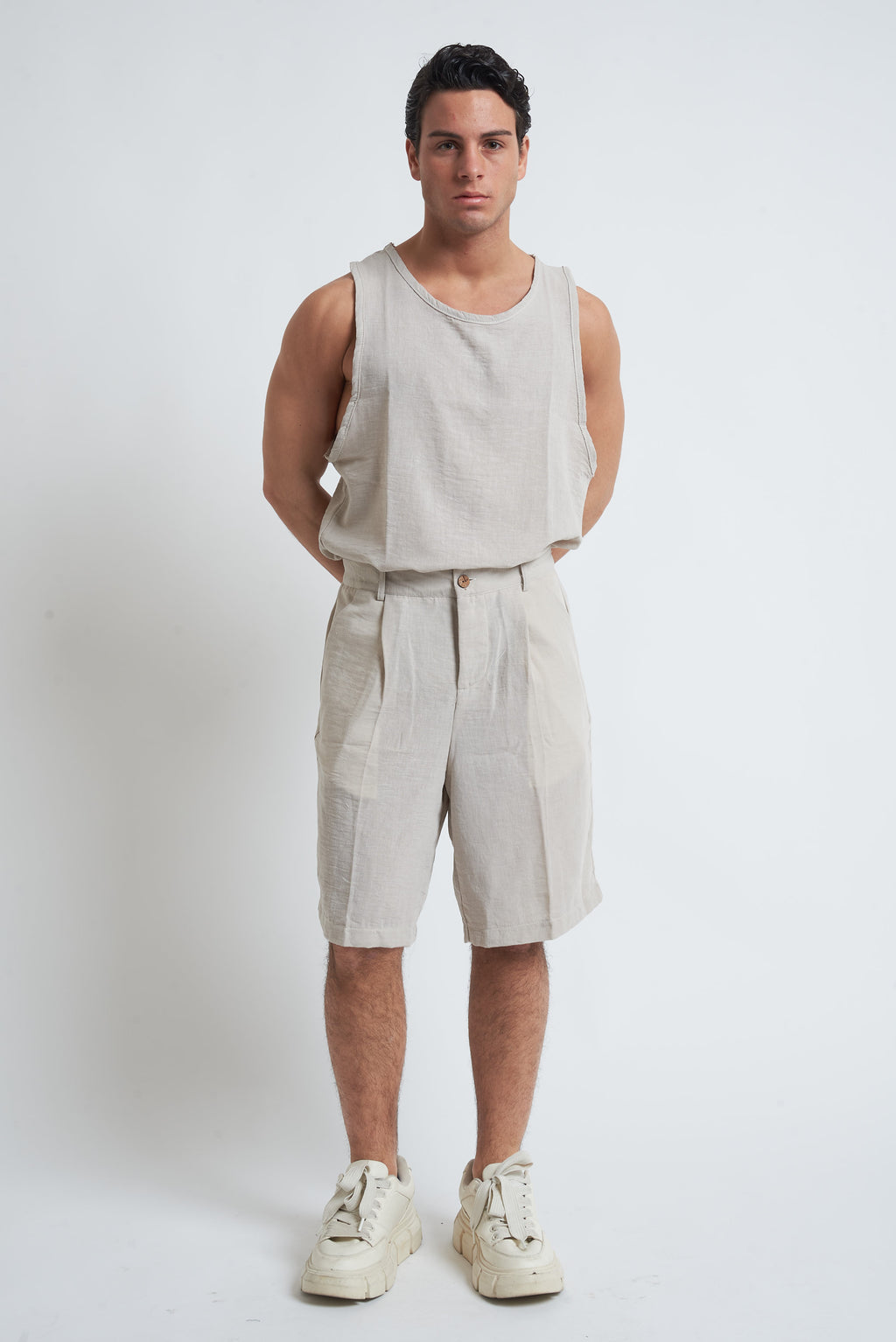 Bermuda pence effetto lino