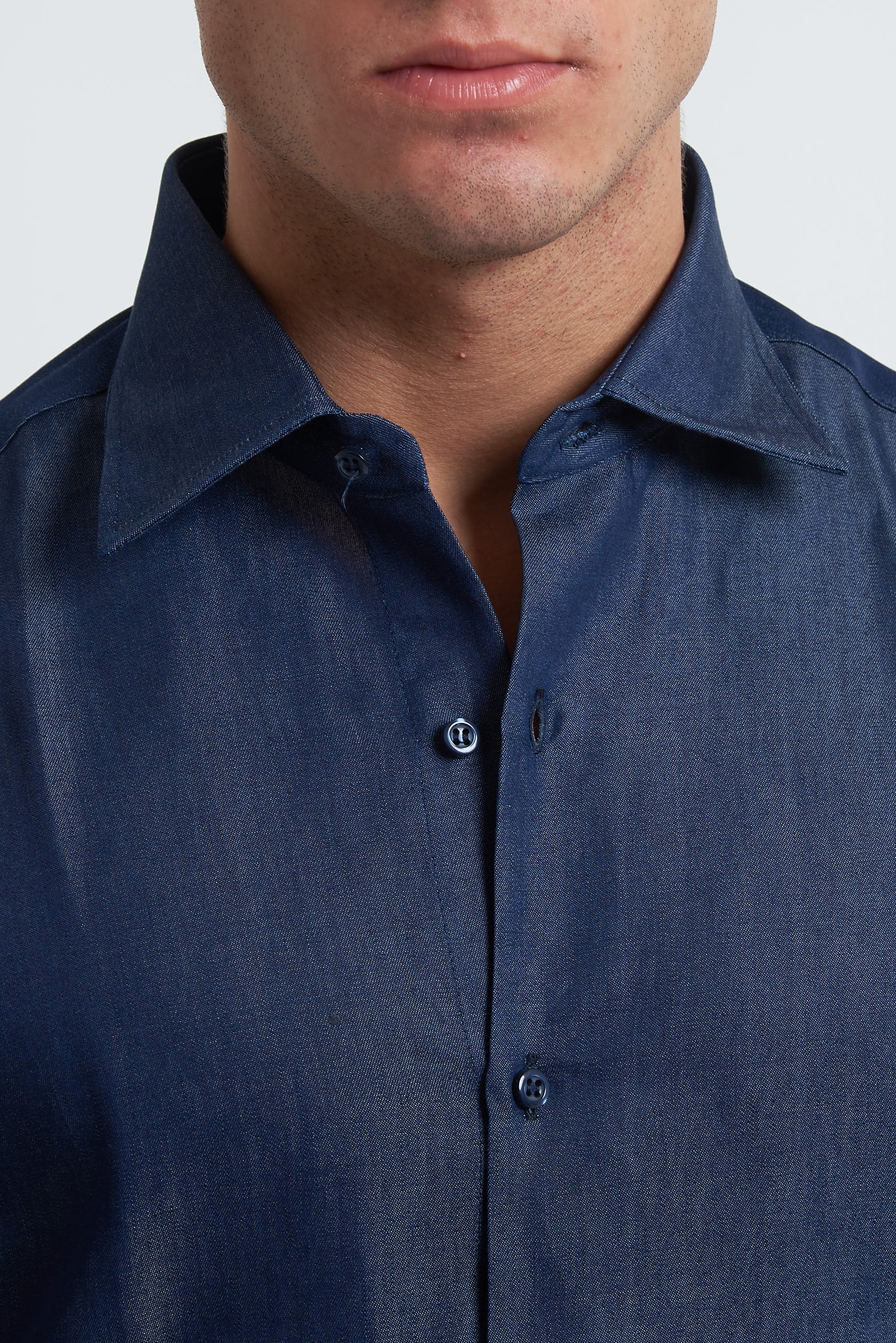 Camicia regular chambray